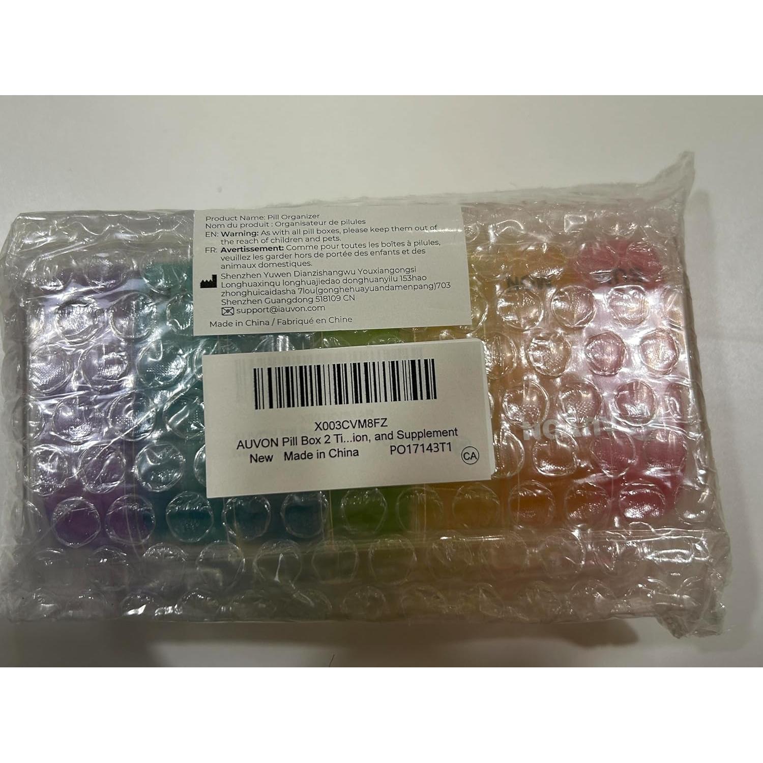 Organizador Semanal de Pastillas AUVON AM PM 7 Compartimentos