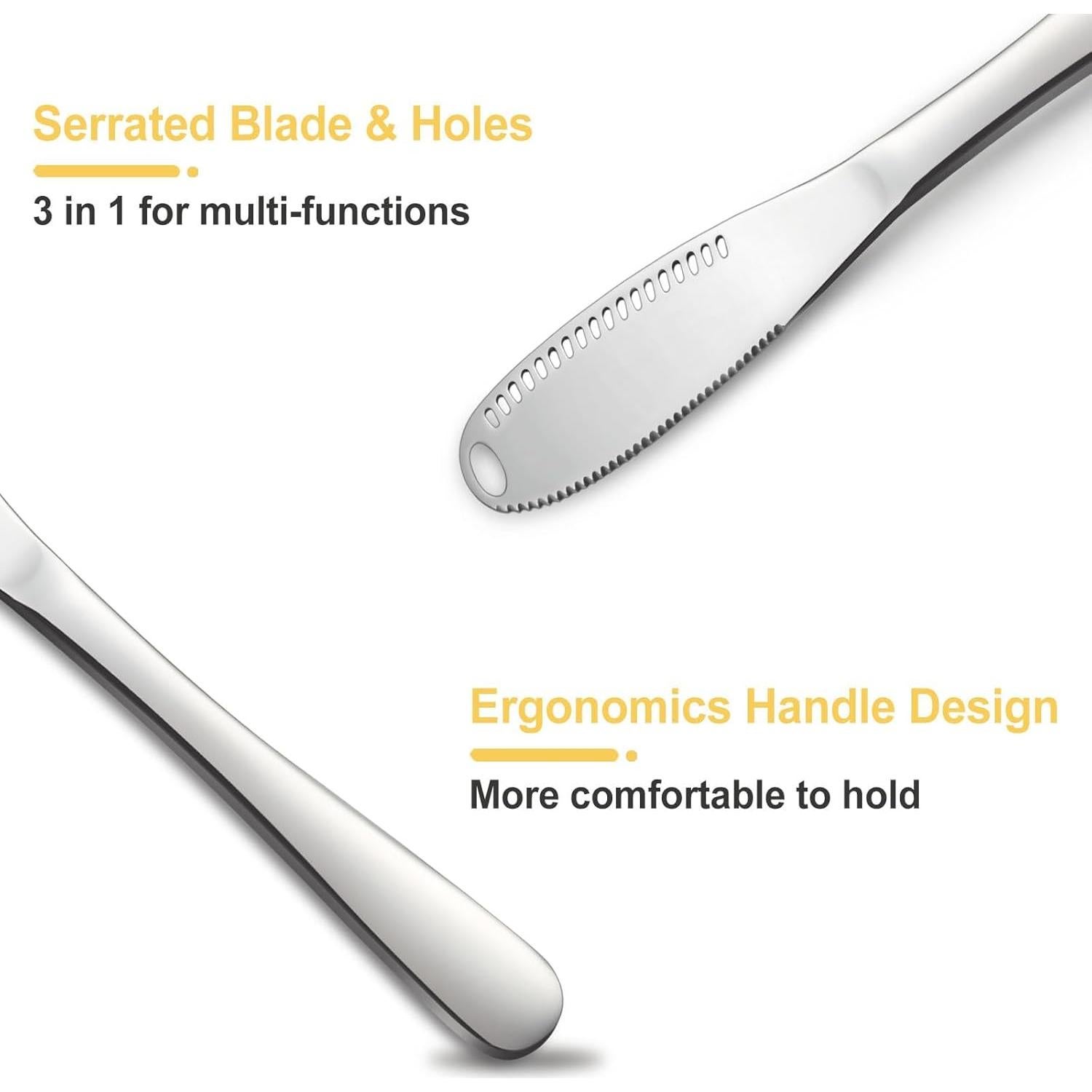 Set de 6 Cuchillos para Mantequilla Hunnycook 22 cm Acero Inoxidable