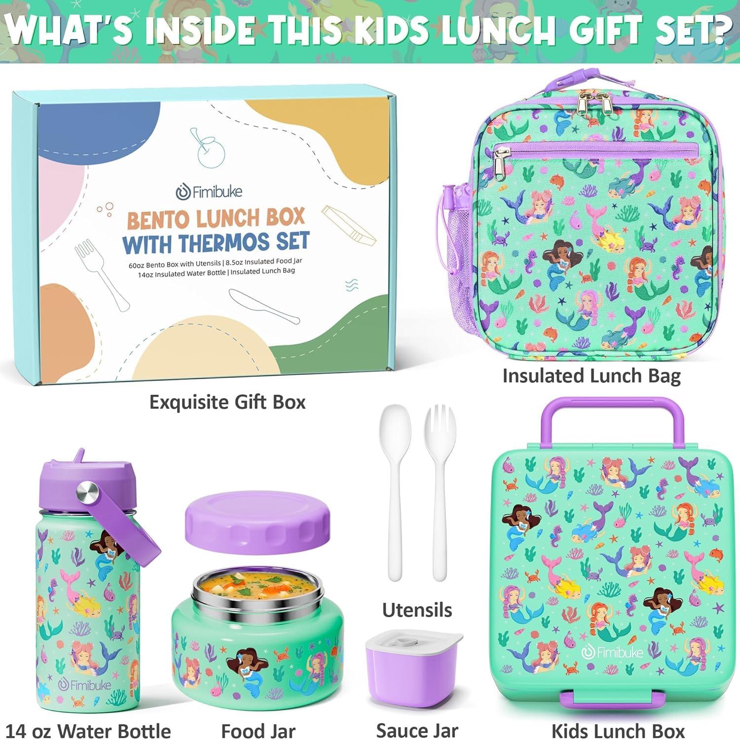 Set de Caja Bento Fimibuke para Niños 7 Piezas Aislado