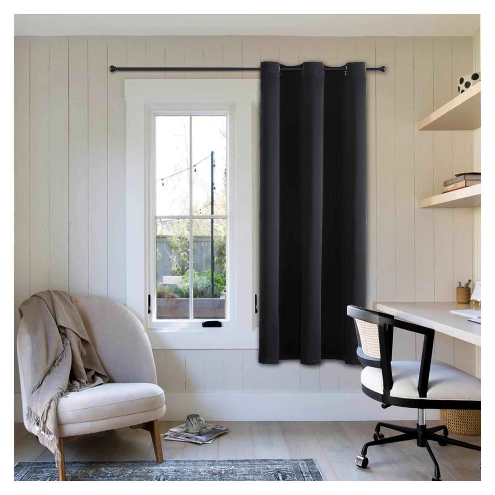 Cortina Blackout ChrisDowa 73.66x101.6cm Negra Aislante