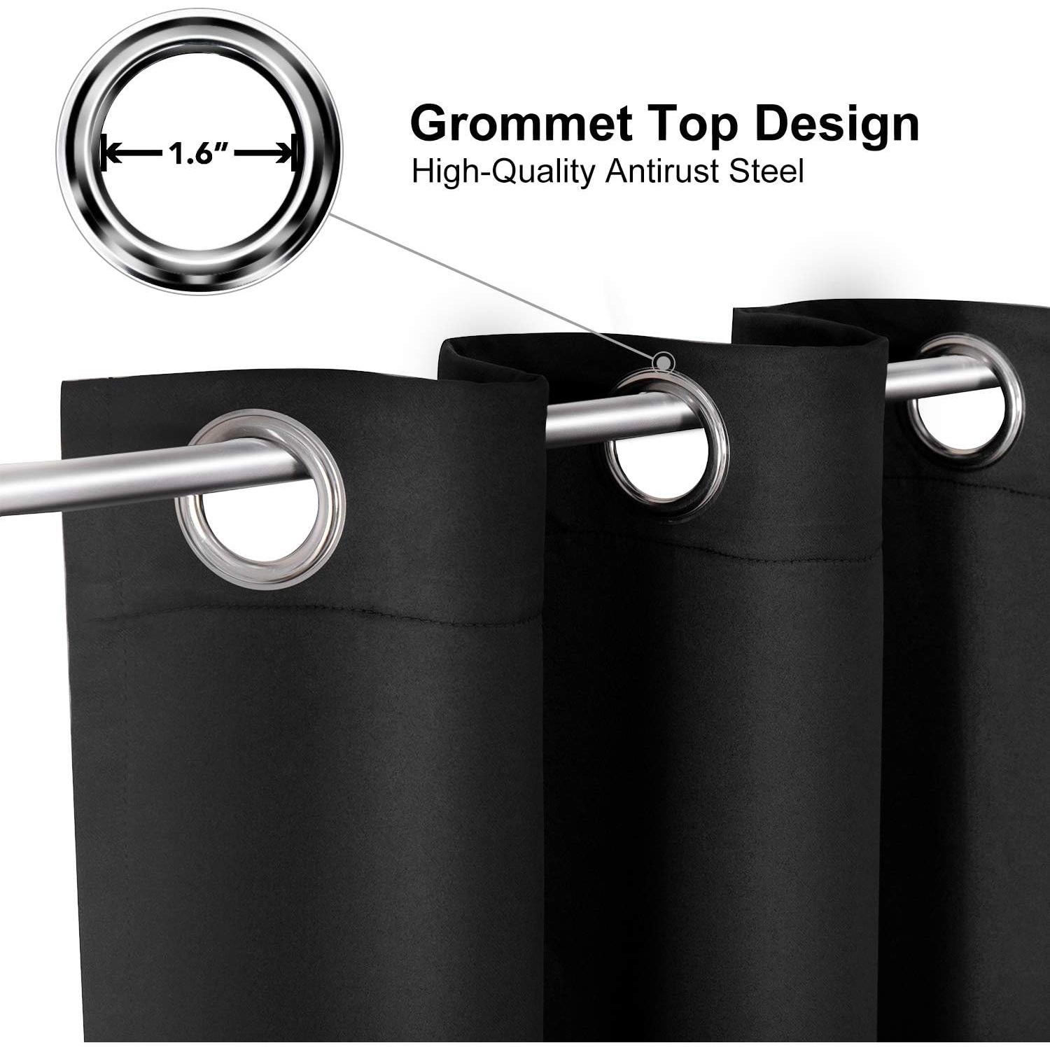 Cortina Blackout ChrisDowa 73.66x101.6cm Negra Aislante