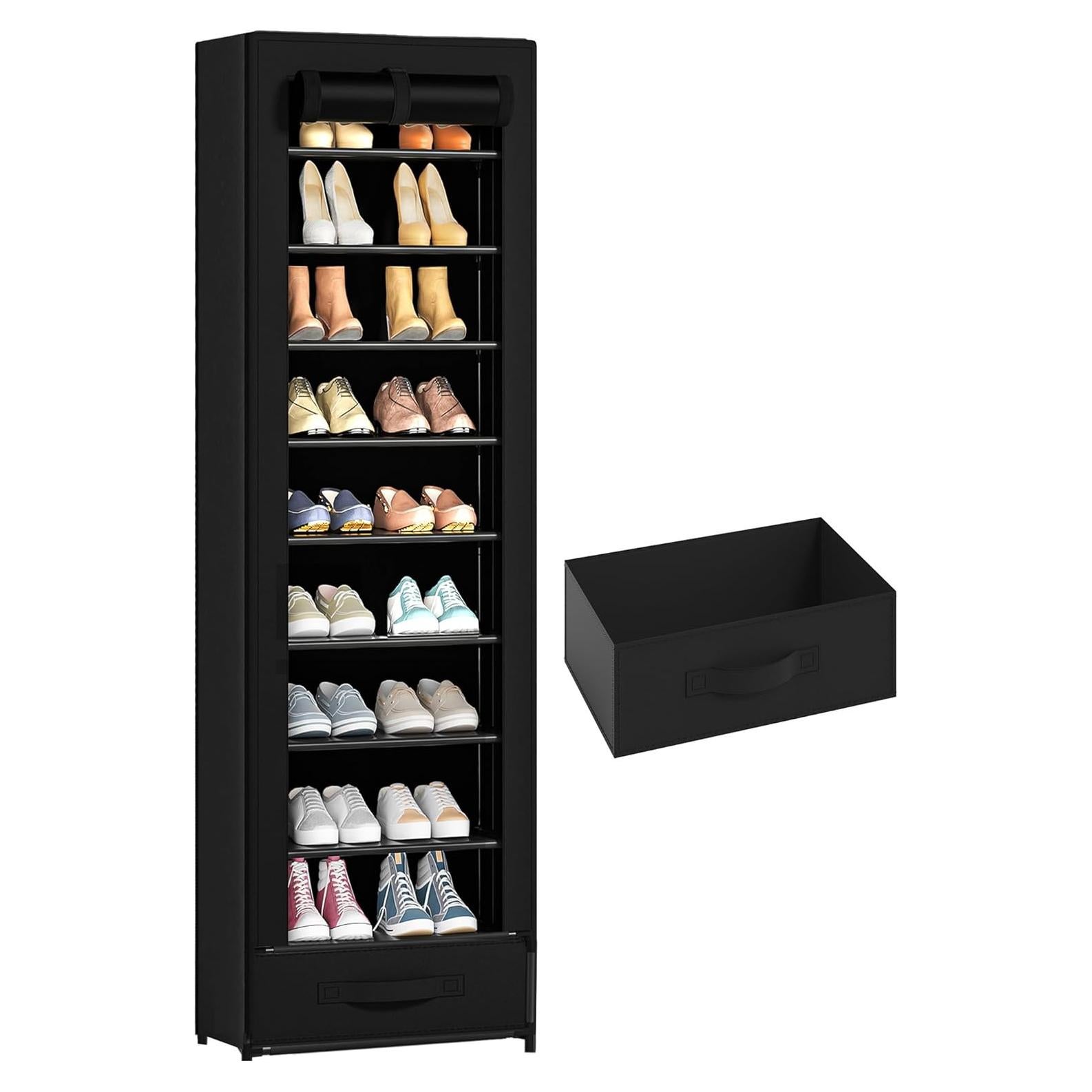 Estante de Zapatos OYREL 10 Niveles Alto Estrecho 1.36 kg