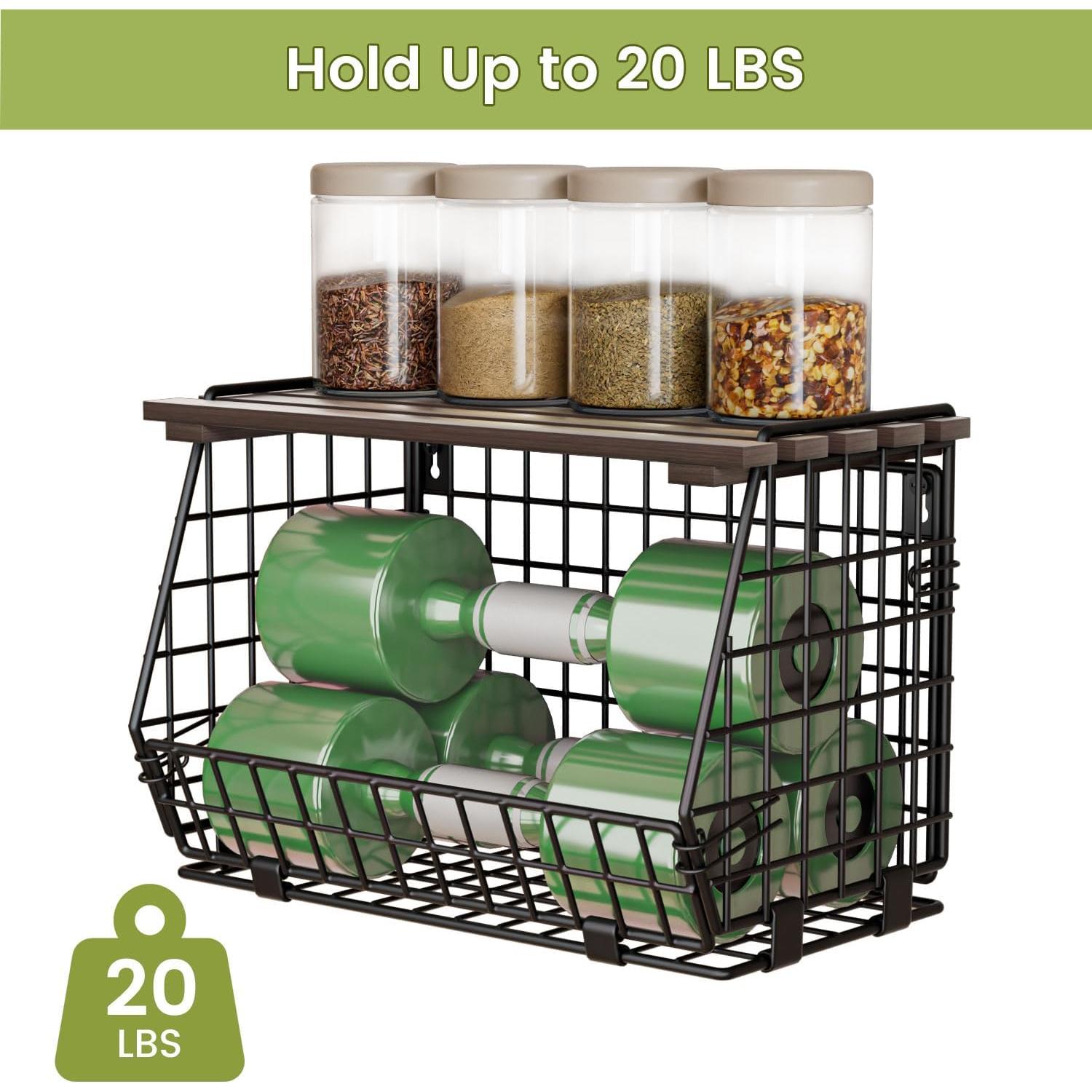 Cesta de Frutas de Alambre GGIU - 3 Paquete Multiuso 32.3cm