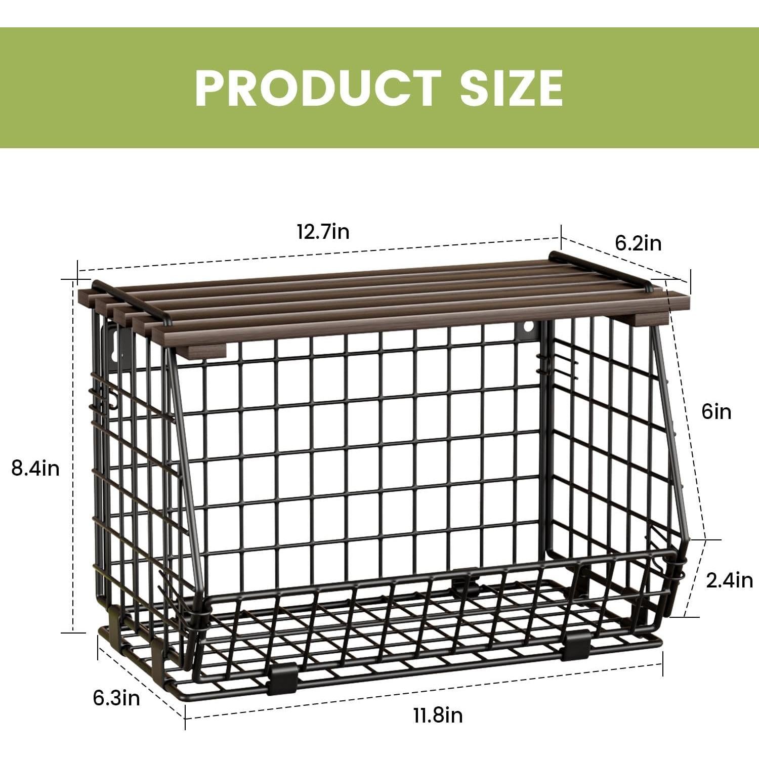 Cesta de Frutas de Alambre GGIU - 3 Paquete Multiuso 32.3cm