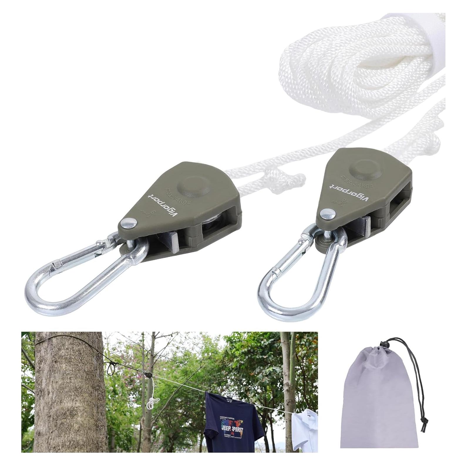 Cuerda de Ropa Retráctil Vigorport 5.8M para Camping y Hogar