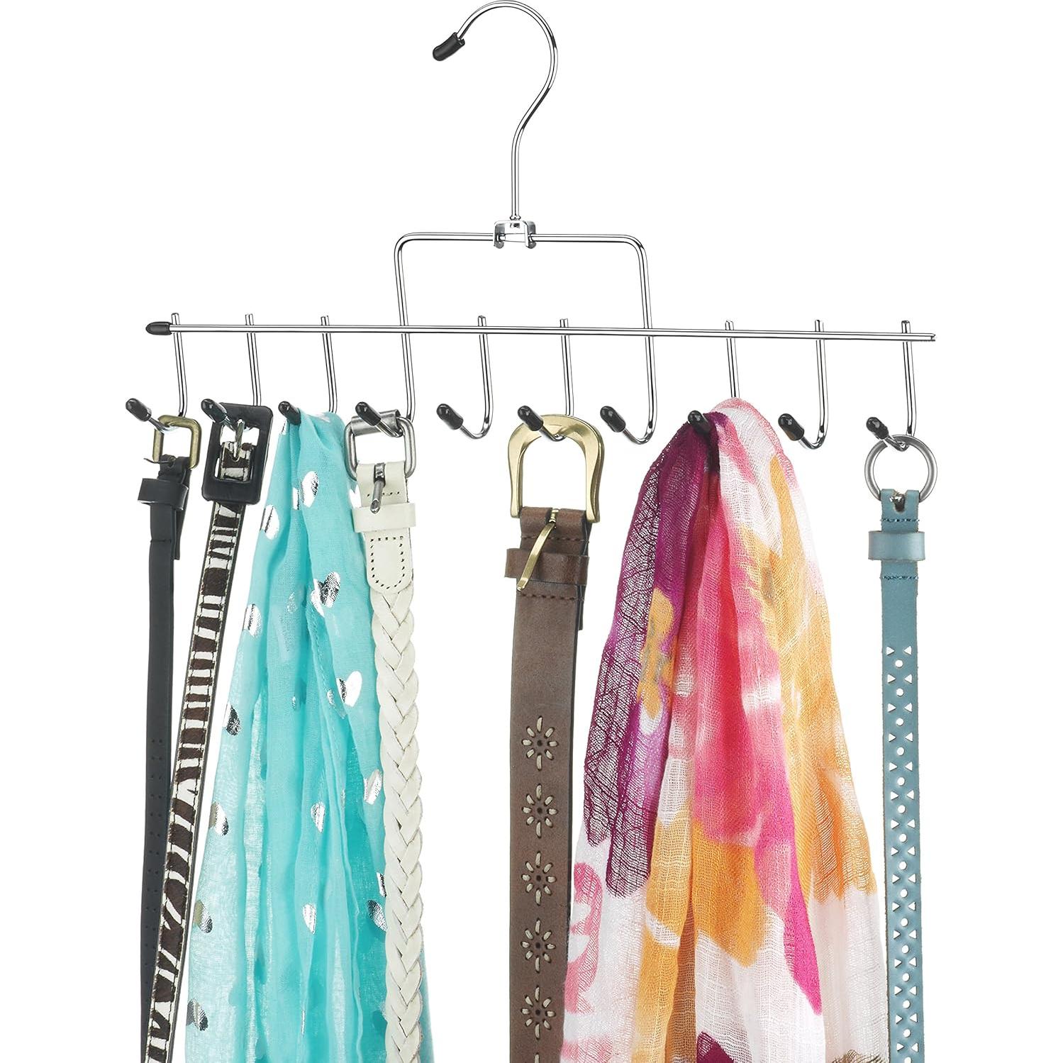 Perchero de Accesorios Whitmor 10 Ganchos Cromo Negro