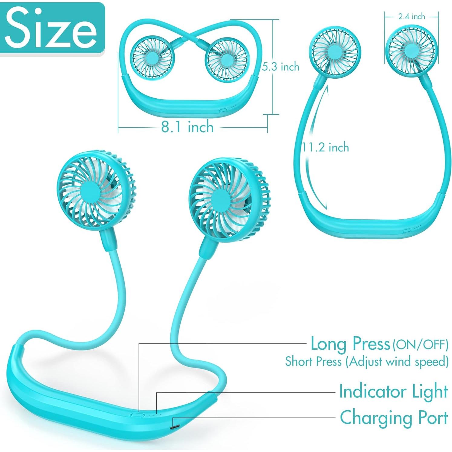 Ventilador de Cuello Portátil COMLIFE HF340 2600mAh Silencioso