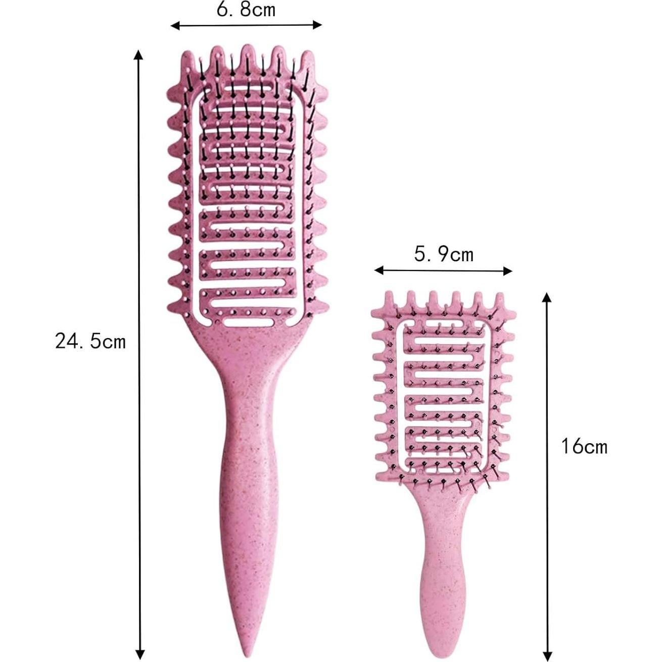 Cepillo Definidor de Rizos Yingbtr 2Pcs Verde - Ventilado y Ergonomico