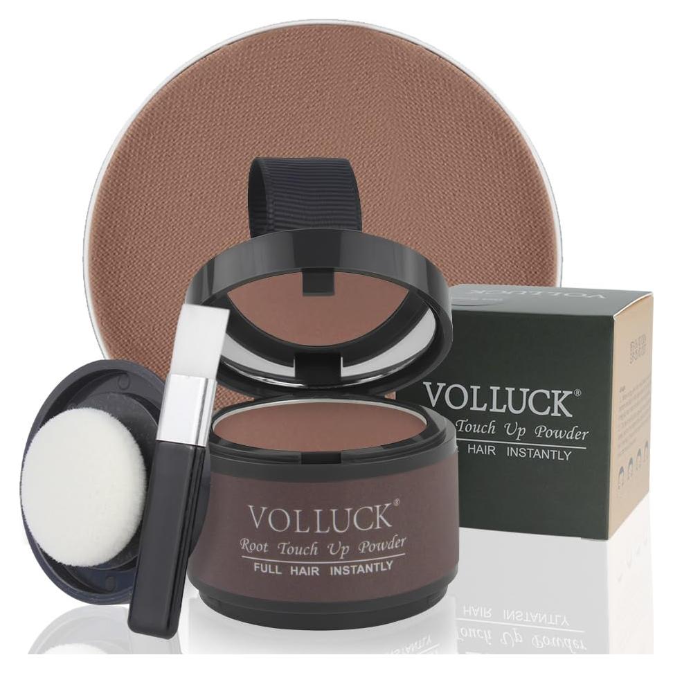 Polvo Retoque Raíces VOLLUCK Castaño 4g - Cobertura Natural