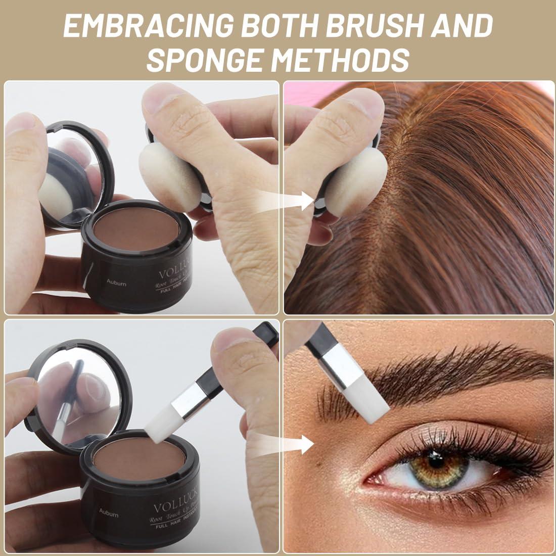 Polvo Retoque Raíces VOLLUCK Castaño 4g - Cobertura Natural