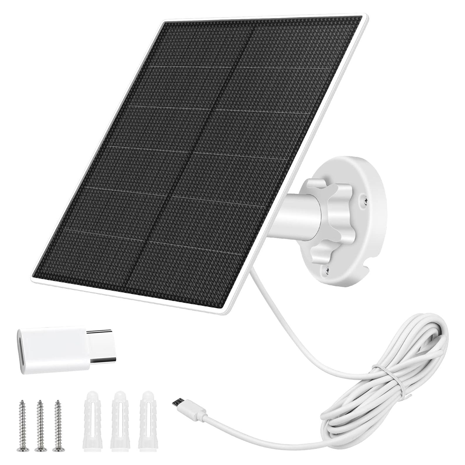 Panel Solar SANKABA 5W para Cámara de Seguridad IP65