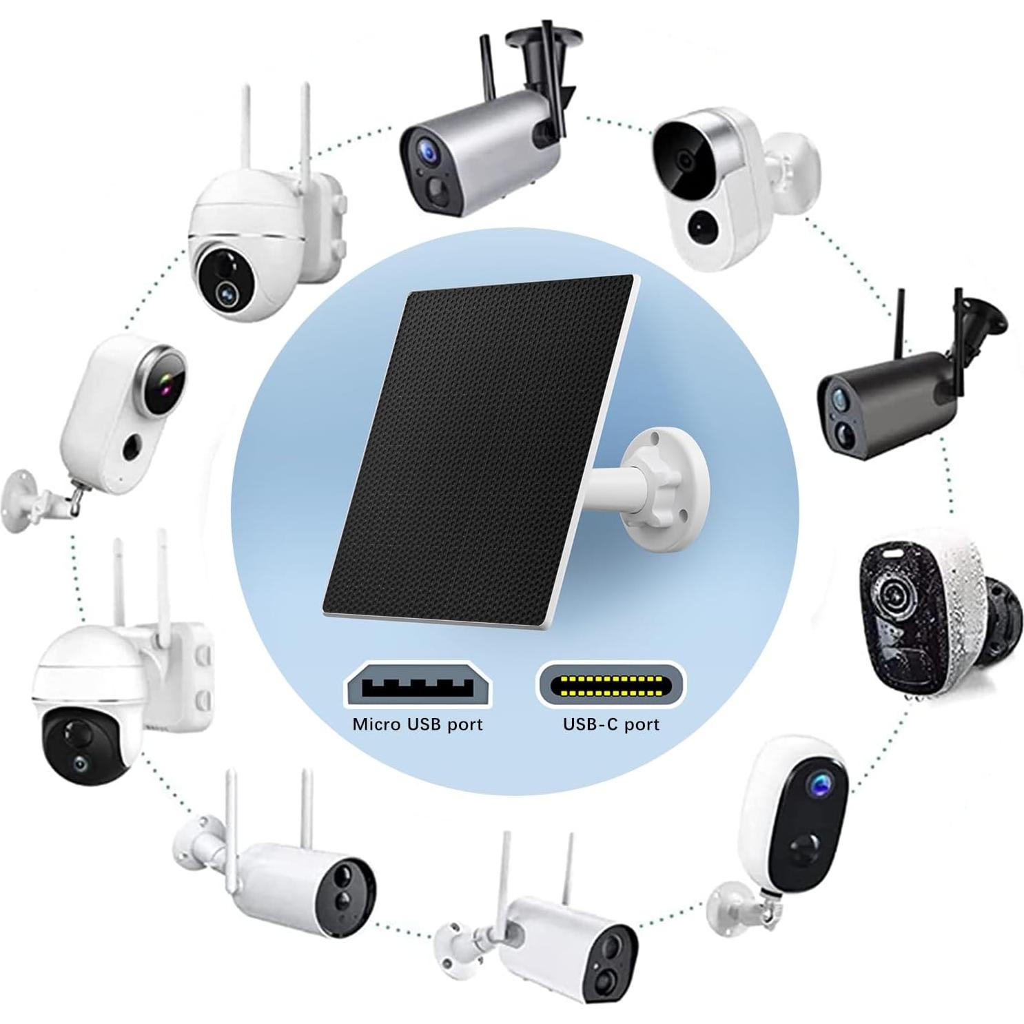 Panel Solar SANKABA 5W para Cámara de Seguridad IP65