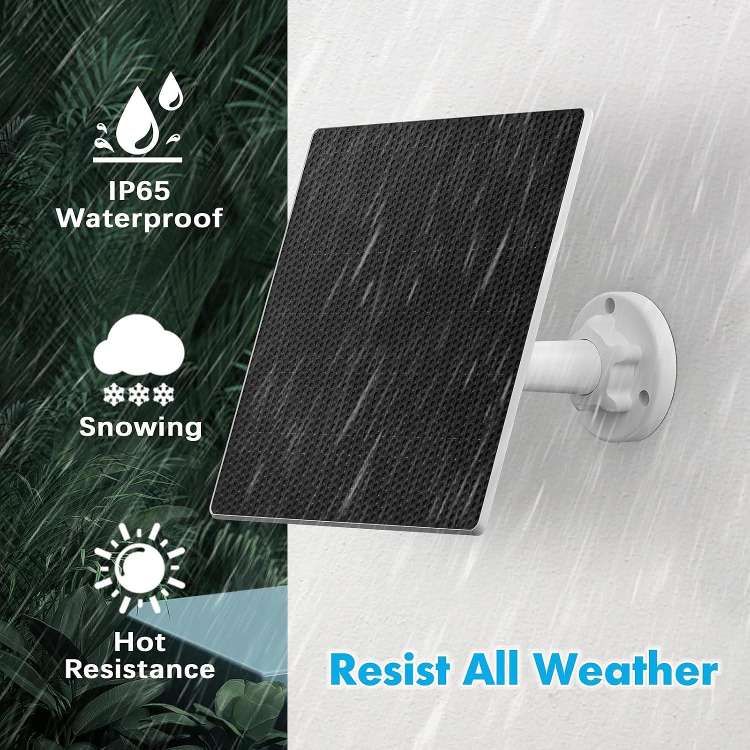 Panel Solar SANKABA 5W para Cámara de Seguridad IP65