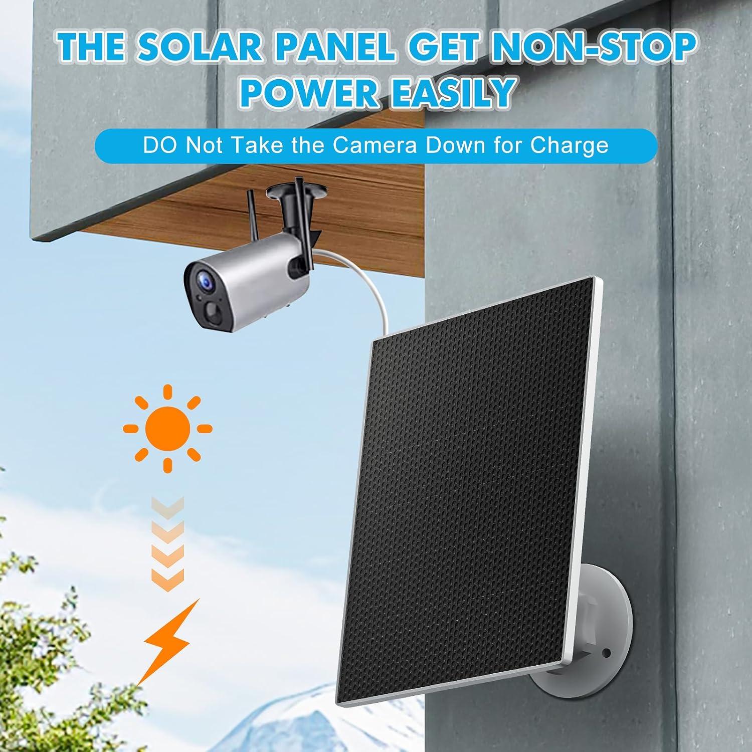 Panel Solar SANKABA 5W para Cámara de Seguridad IP65