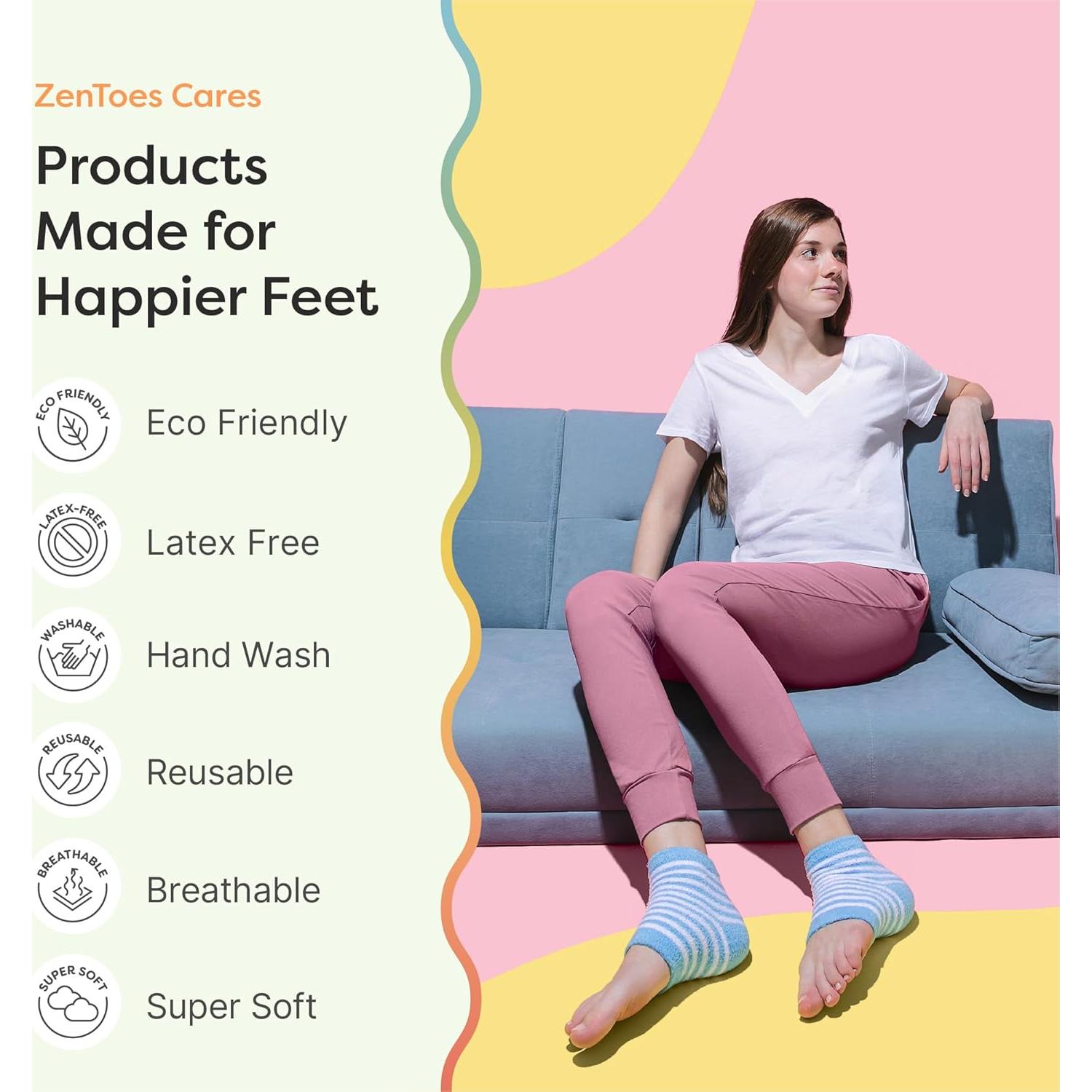 Calcetines Hidratantes ZenToes para Talones Agrietados - Regular