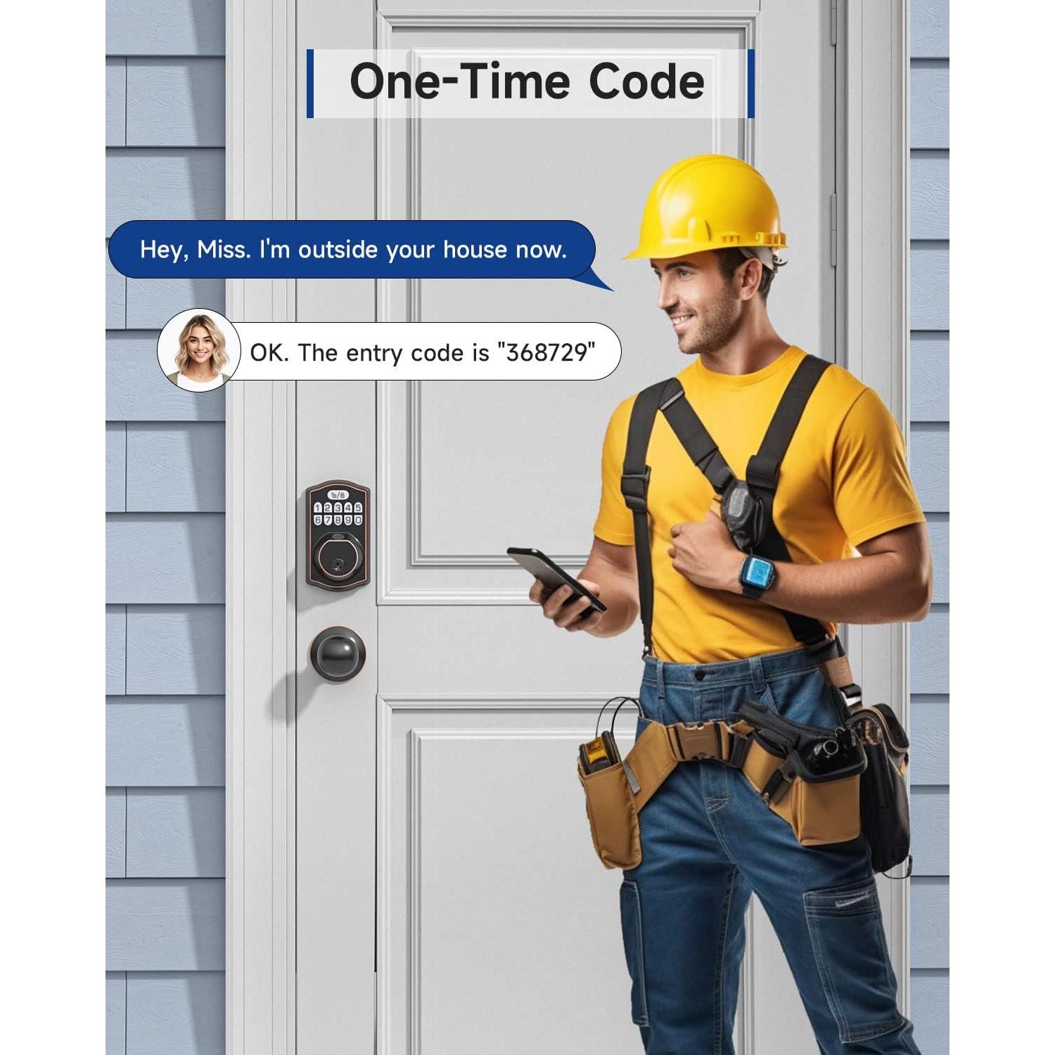 Cerradura Electrónica HOSOM Huella Digital Bronce Aceitado