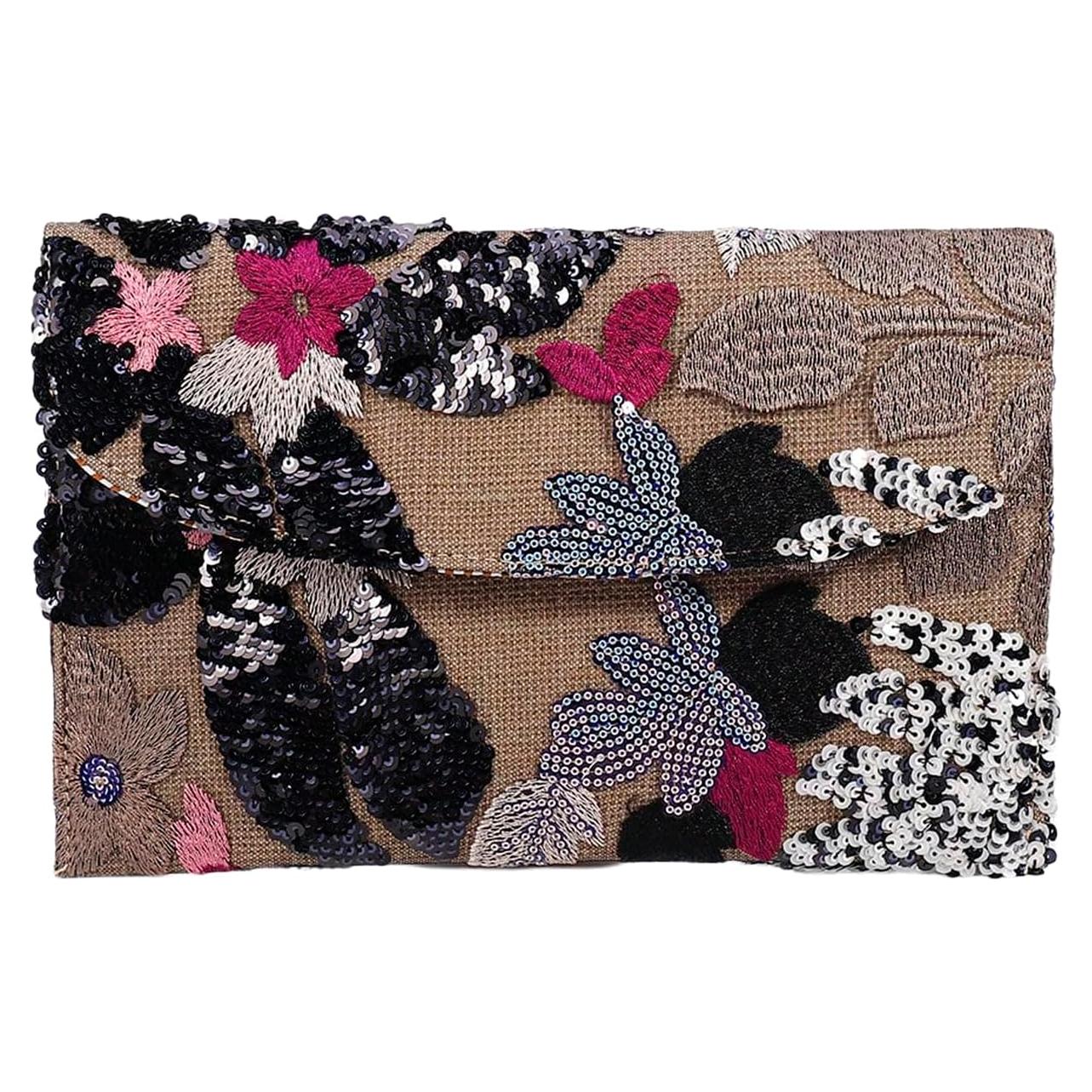 Bolso de mano floral con lentejuelas Verdusa - Talla única