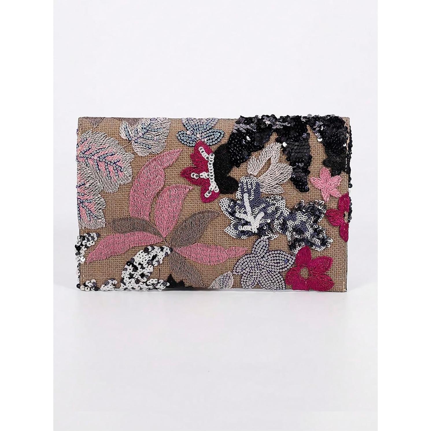 Bolso de mano floral con lentejuelas Verdusa - Talla única