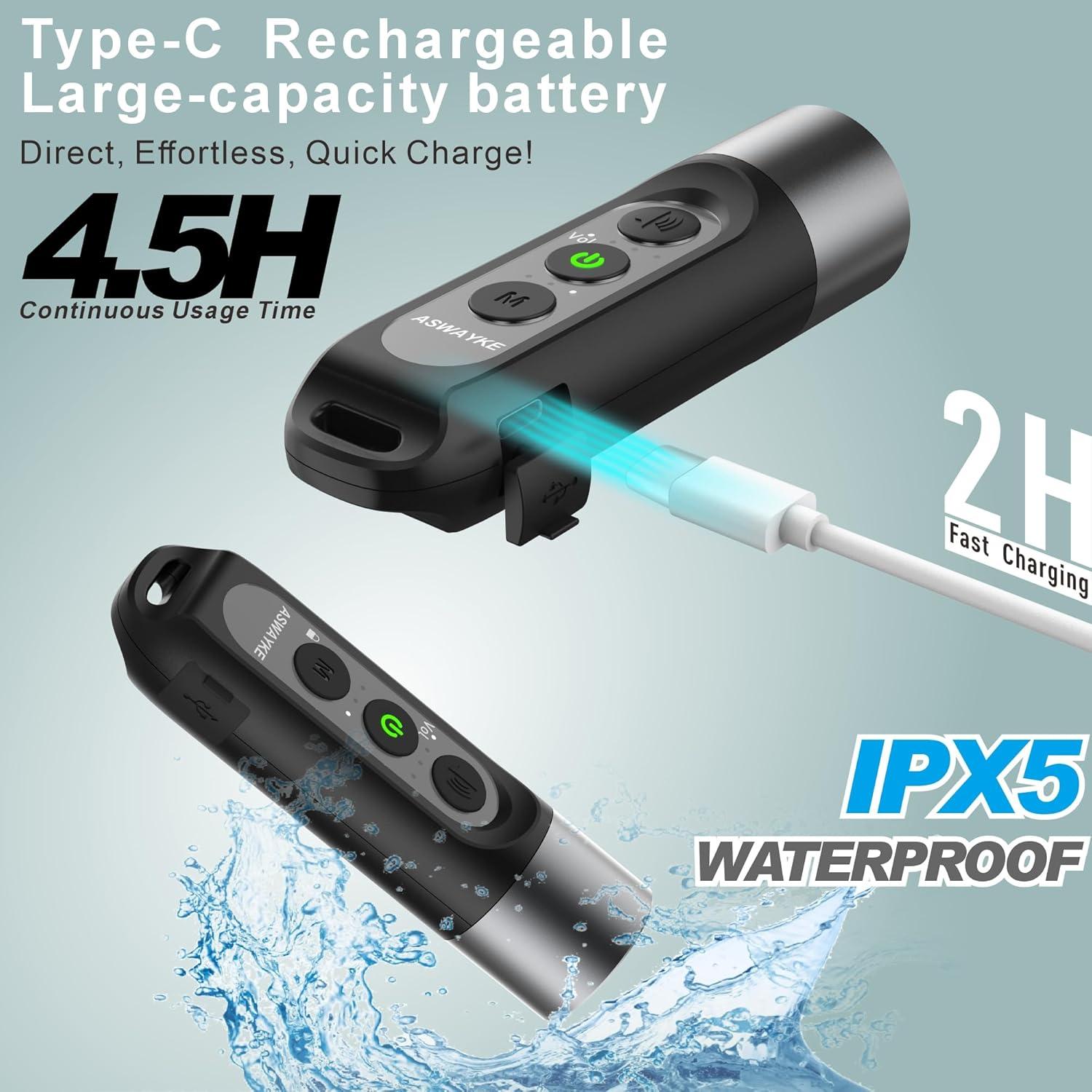 Silbato Electrónico ASWAYKE KI 125dB IPX5 Recargable Azul