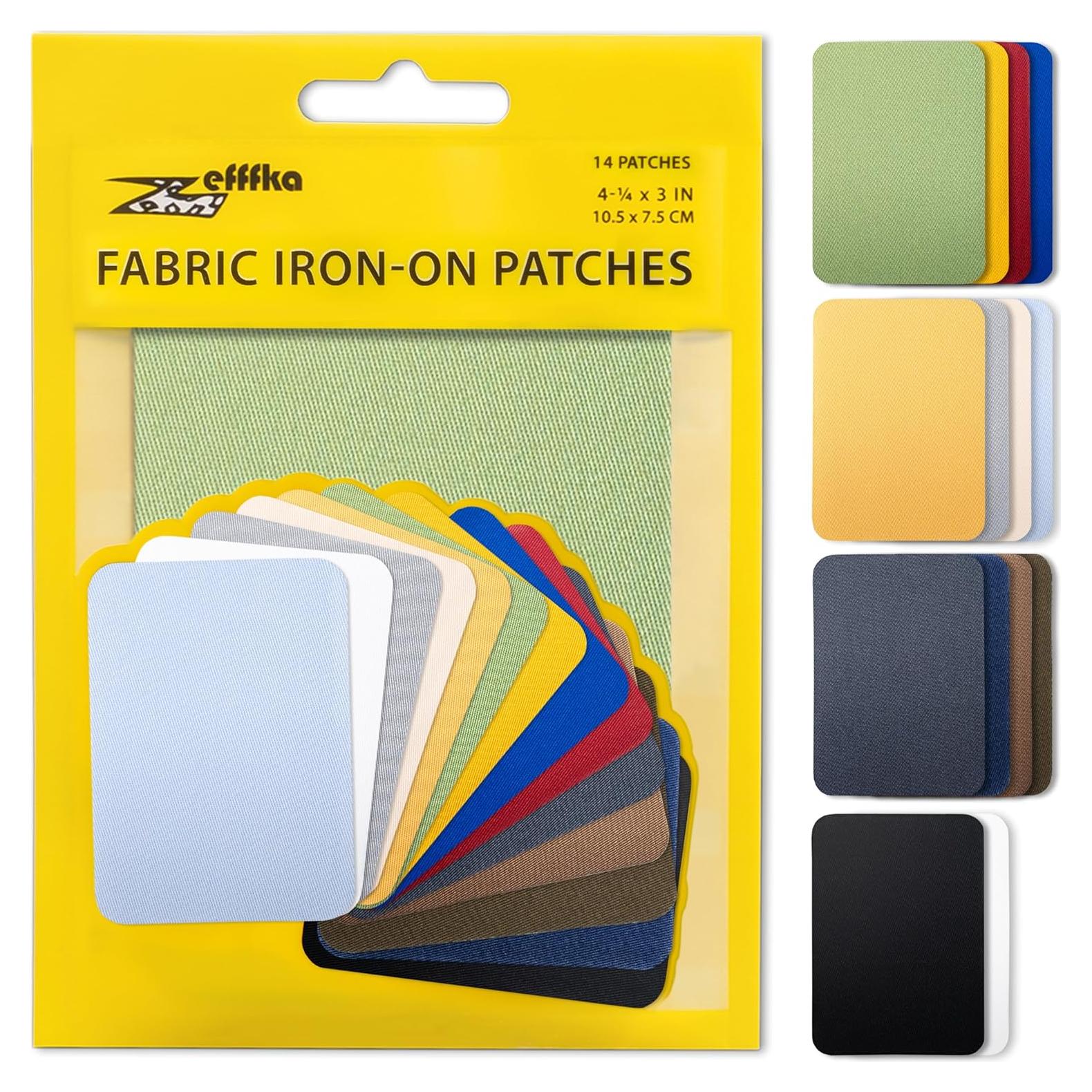 Parches de Tela ZEFFFKA para Planchar 14 Piezas Multicolor 7.5x10.5cm