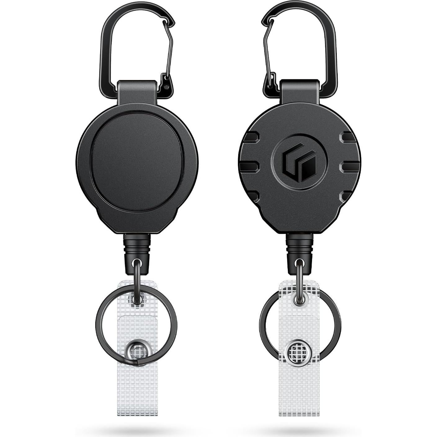 Portacarnet Retráctil Uniclife con Clip y Anillo de Llave