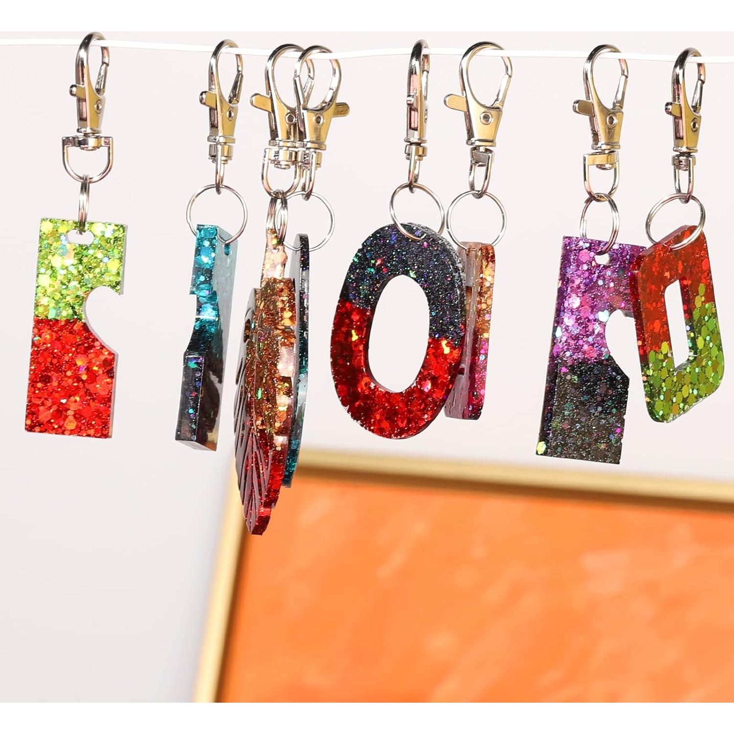 Kit de Llaveros LEOBRO 60pcs Ganchos y Anillos de Llave Plata