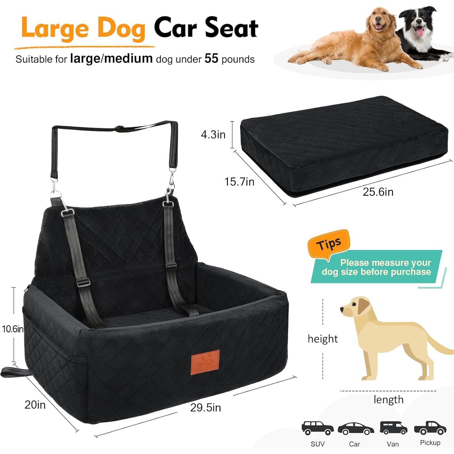 Asiento de Coche para Perros NEEZUKAR 75x51 cm hasta 25 kg