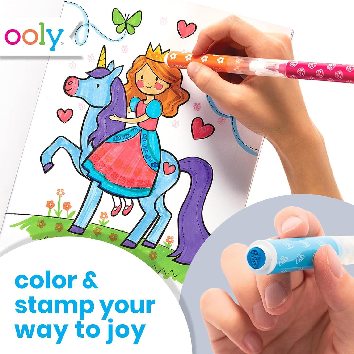 Marcadores de Estampado Doble Cara Ooly - 18 Colores Lavables