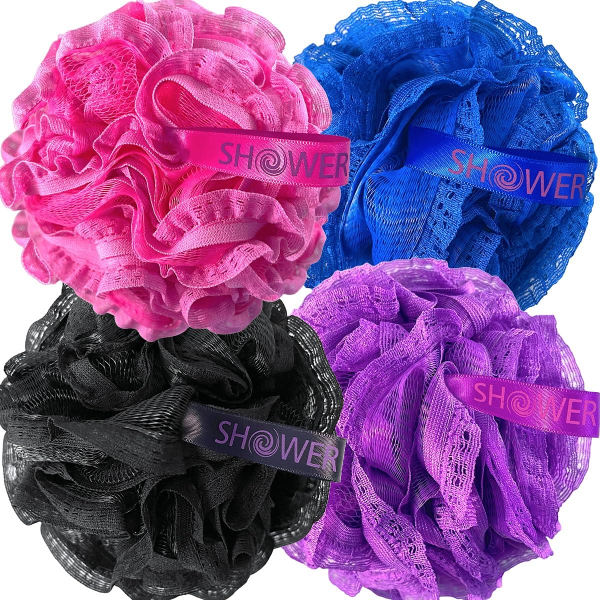 Esponjas de Baño Lujosas Shower Bouquet - 4 Colores Exfoliantes