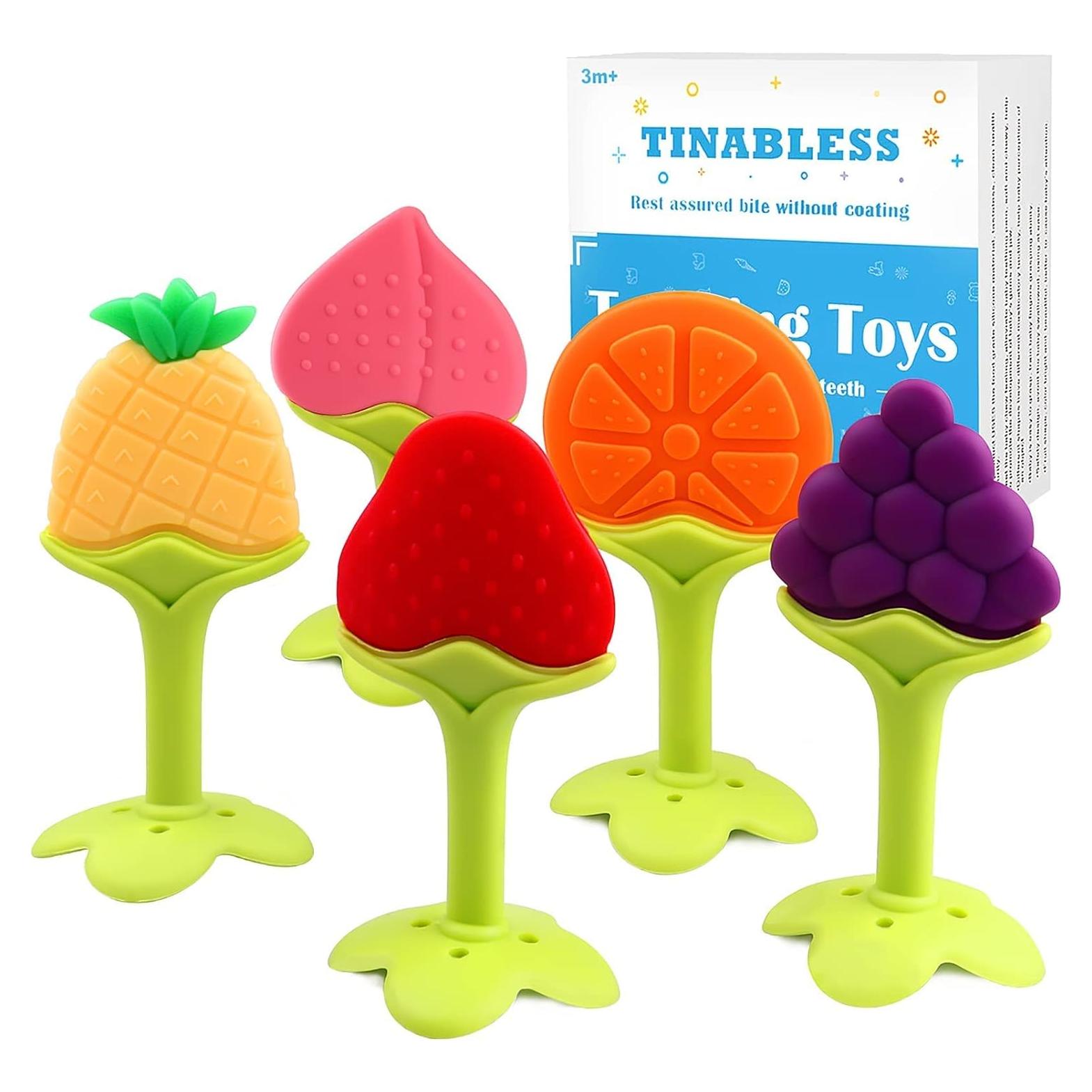 Mordedores de Silicona Tinabless para Bebés - Set de 5 Llaves