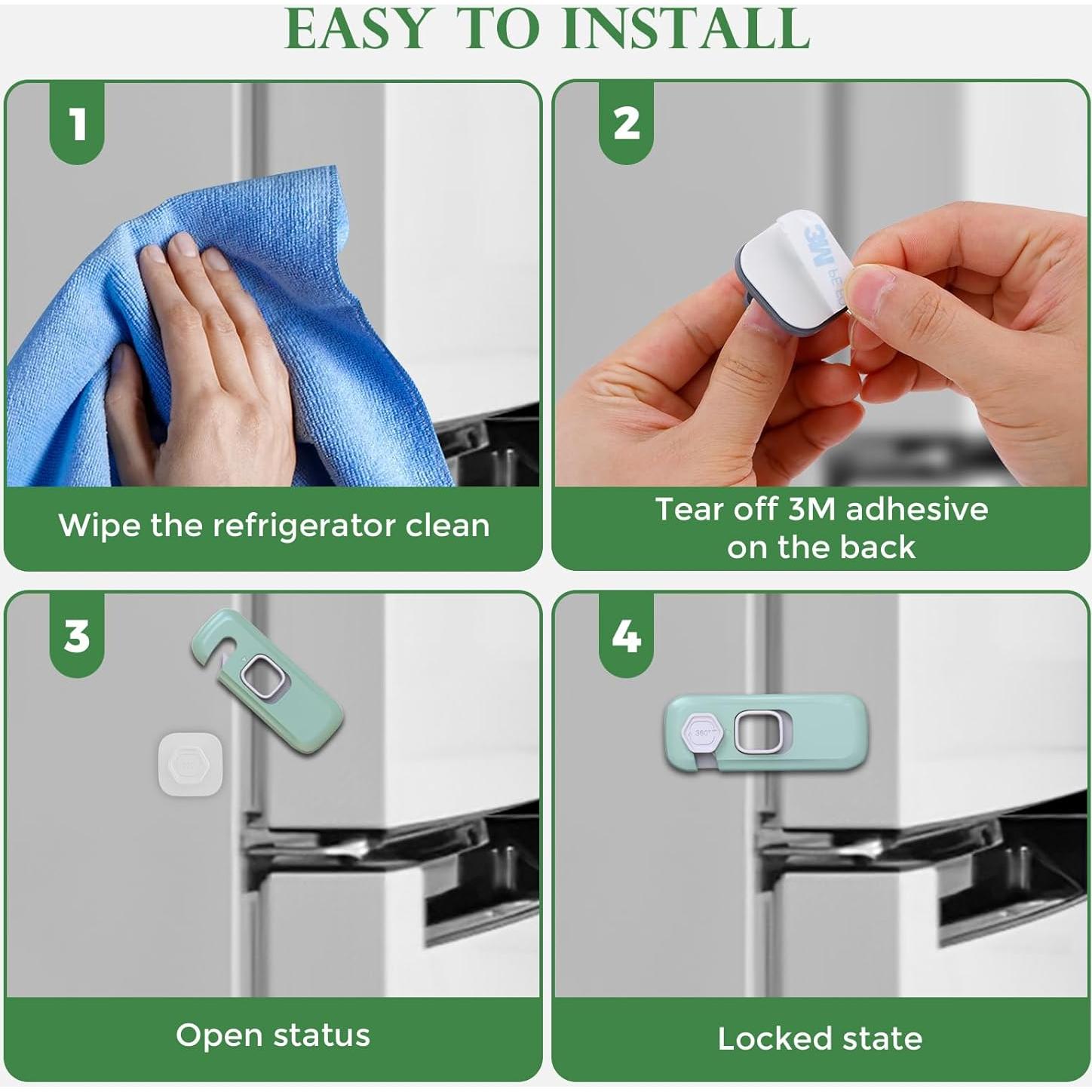 5 Pack Cerraduras de Seguridad para Niños KIZZHISI Verde