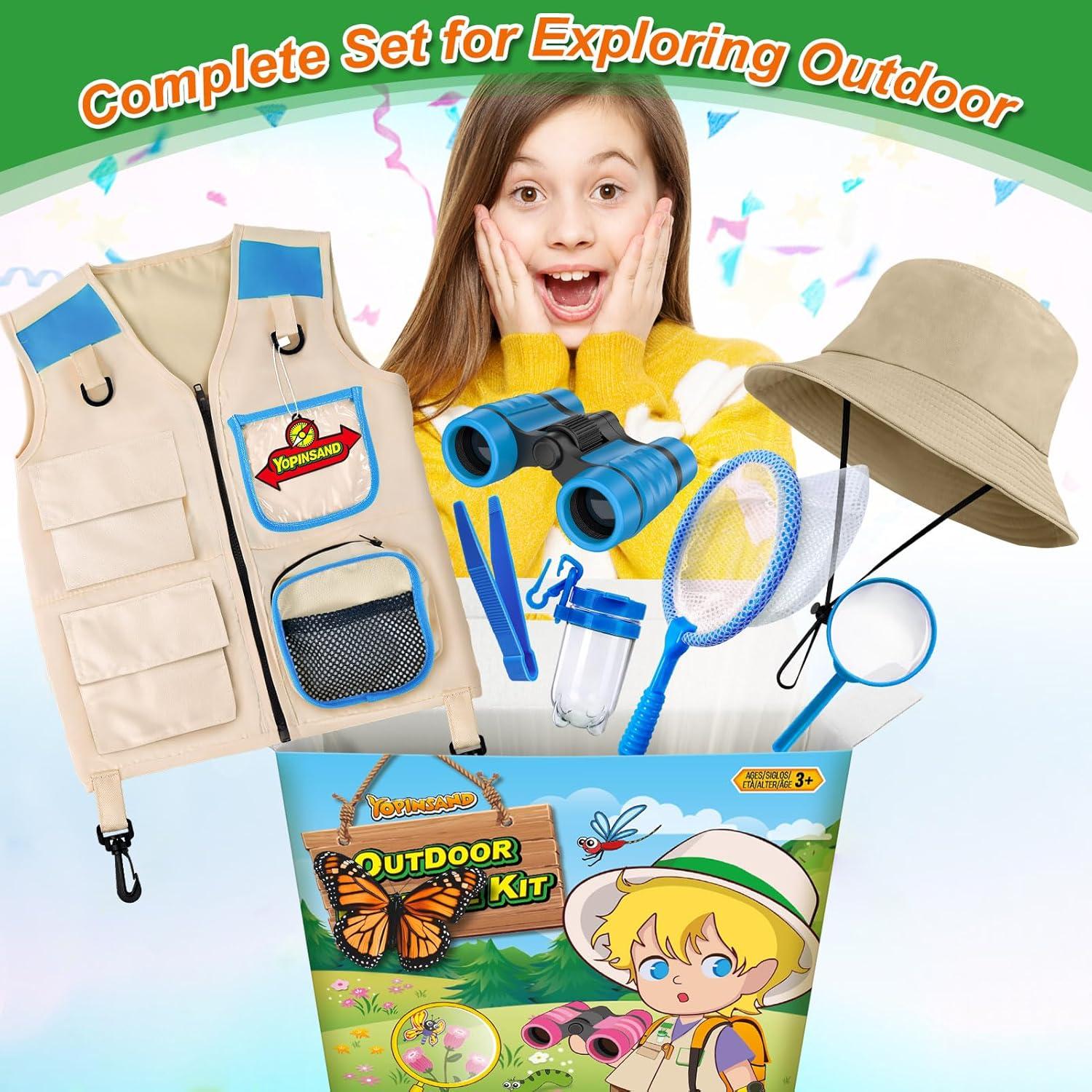 Kit de Exploración al Aire Libre YOPINSAND con Chaleco y Gorra