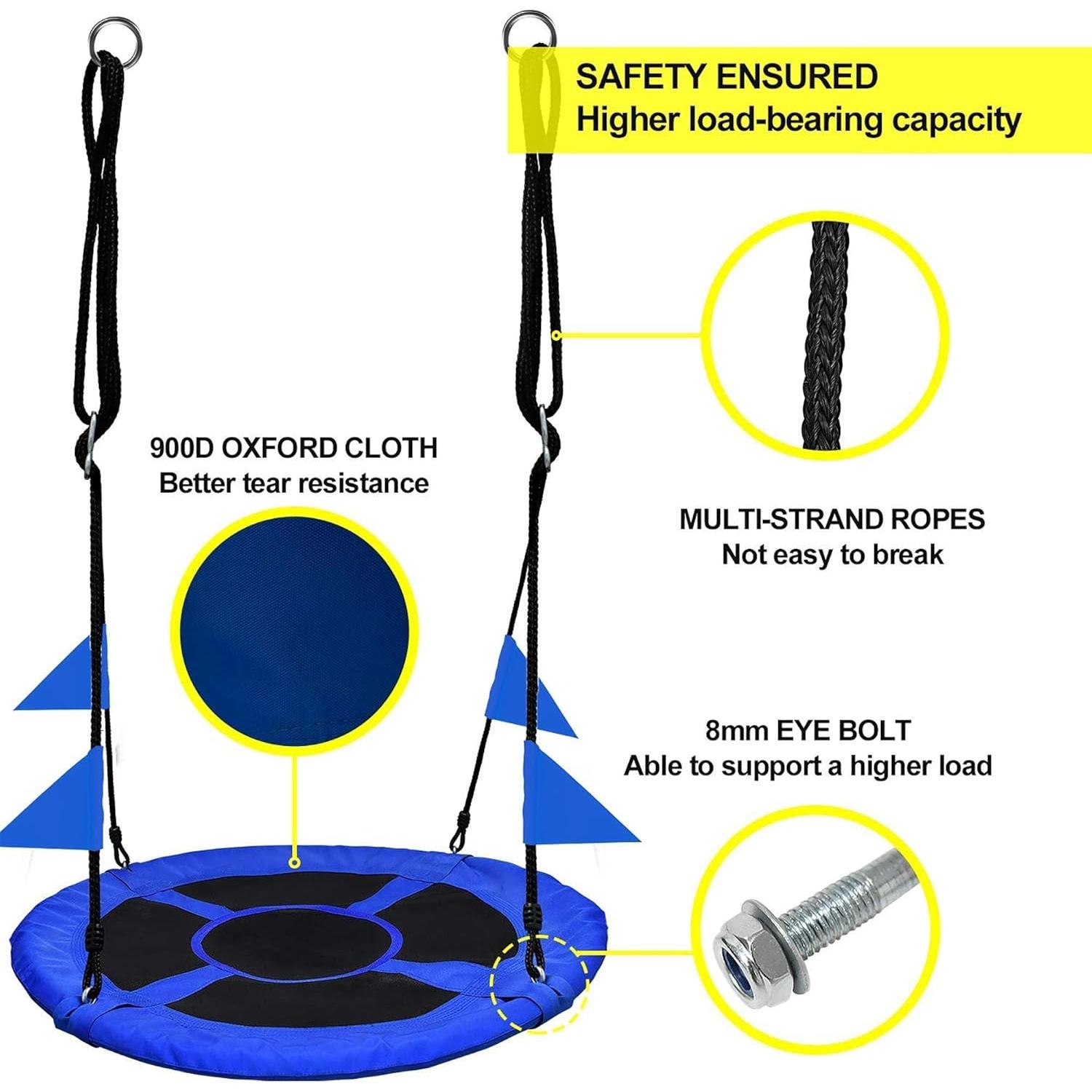 Columpio de Árbol PACEARTH 40" Multicolor 400 kg Resistente
