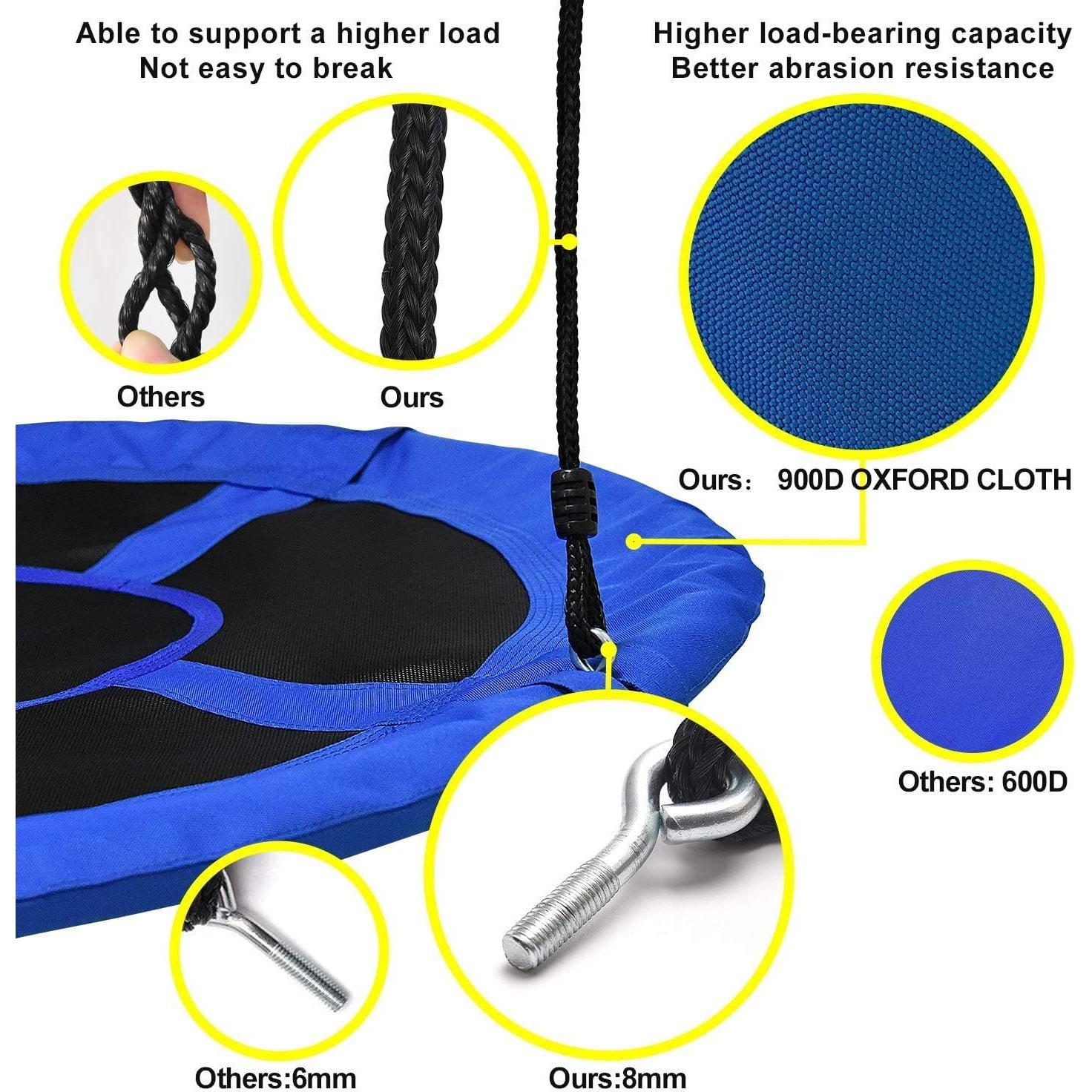 Columpio de Árbol PACEARTH 40" Multicolor 400 kg Resistente