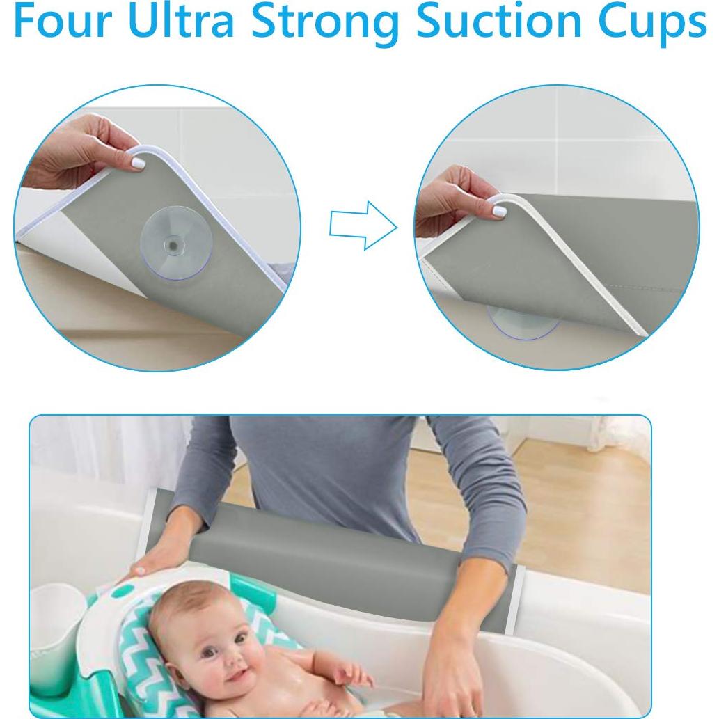 Almohadilla de Baño para Rodillas y Codos Gris con Organizador