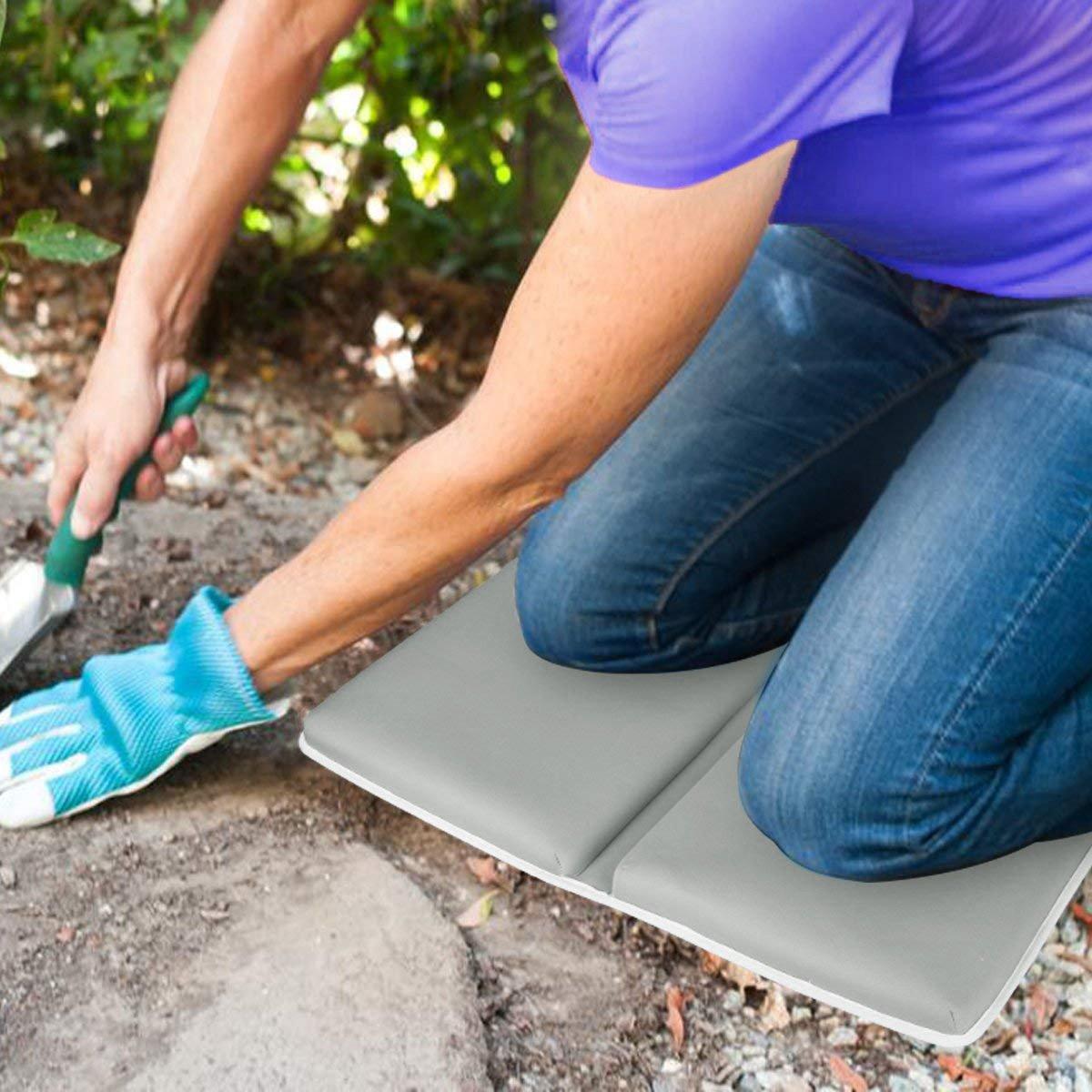 Almohadilla de Baño para Rodillas y Codos Gris con Organizador