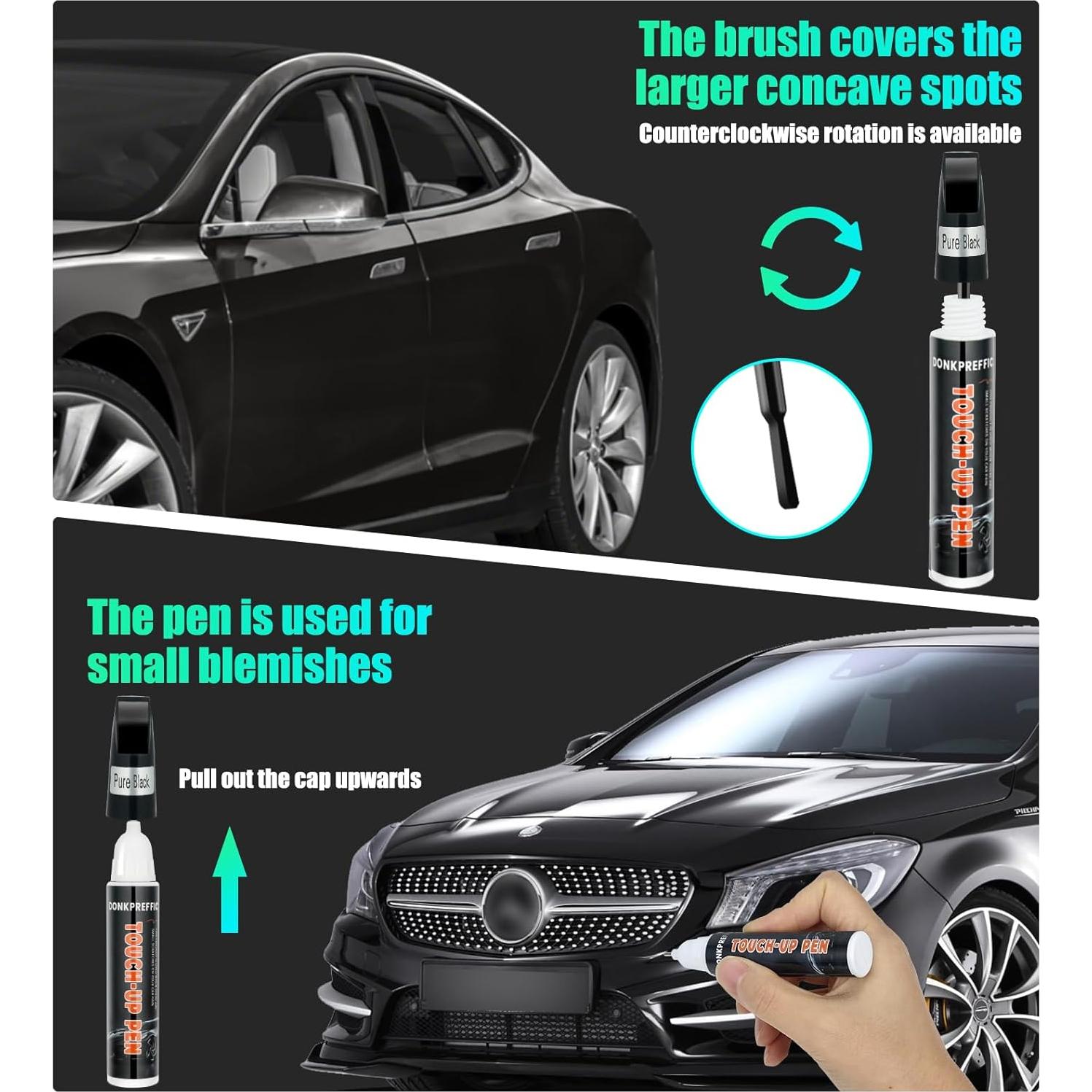 Pintura de Retoque Negra Donkpreffic 18ml Brillante para Coches