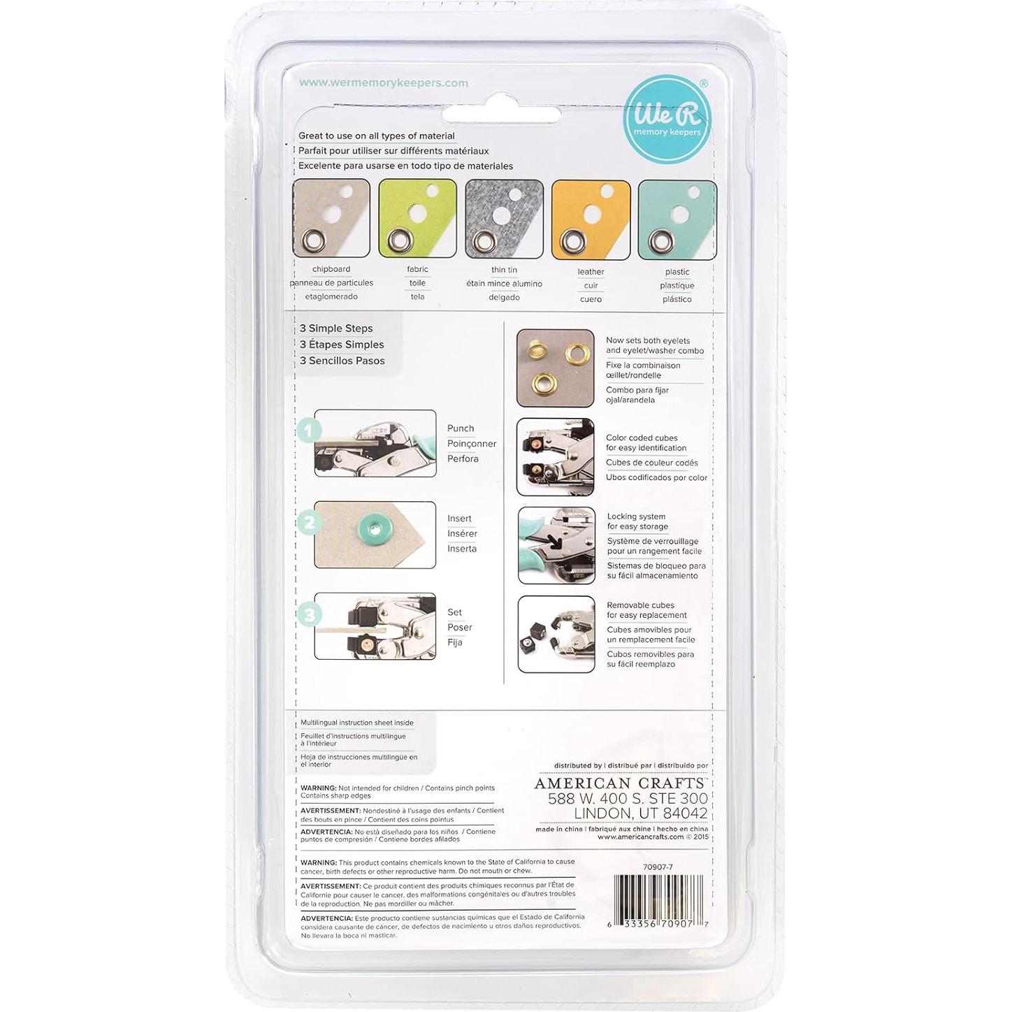 Crop-A-Dile We R Memory Keepers Perforador de Ojetes Azul 3.2/4.8mm