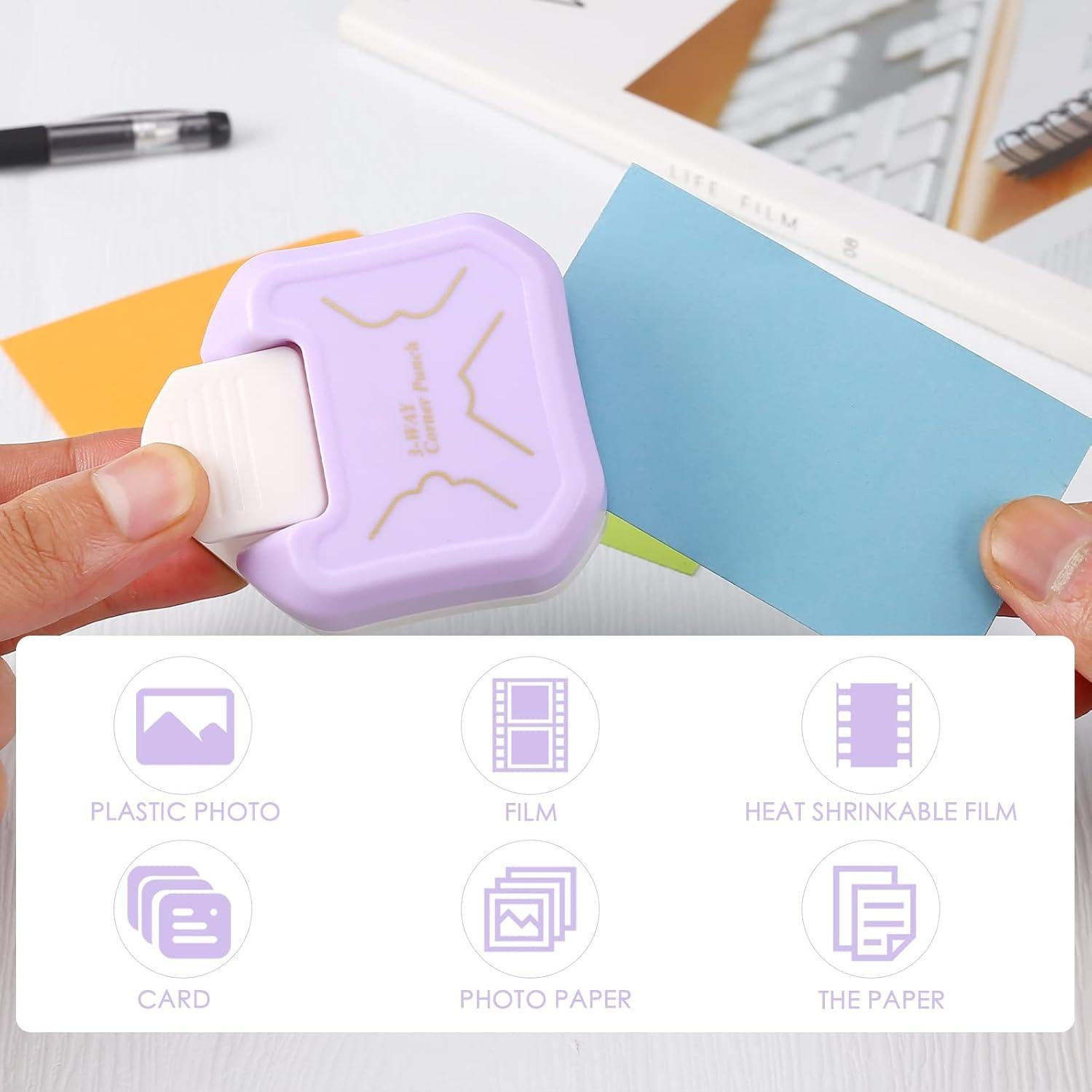 Troquelador de Esquinas 3 en 1 LOONENG para Manualidades