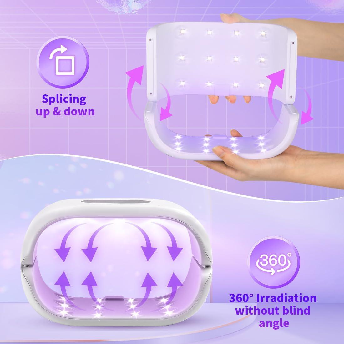 Luz UV de Resina 36W ENERFUN Doble Cara Plegable 120-300s