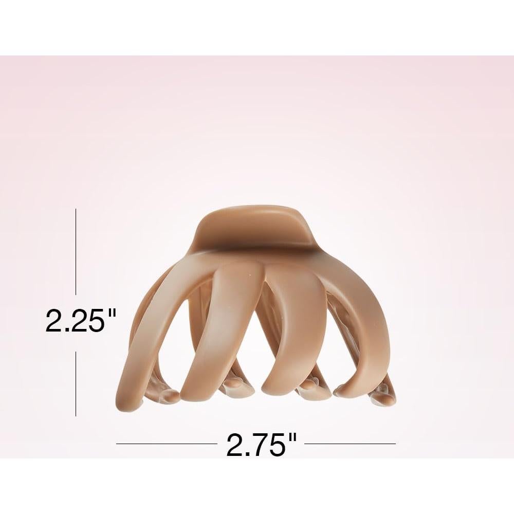 Pinzas de Garra Scunci No-Slip Grip - 2 Unidades Beige y Verde