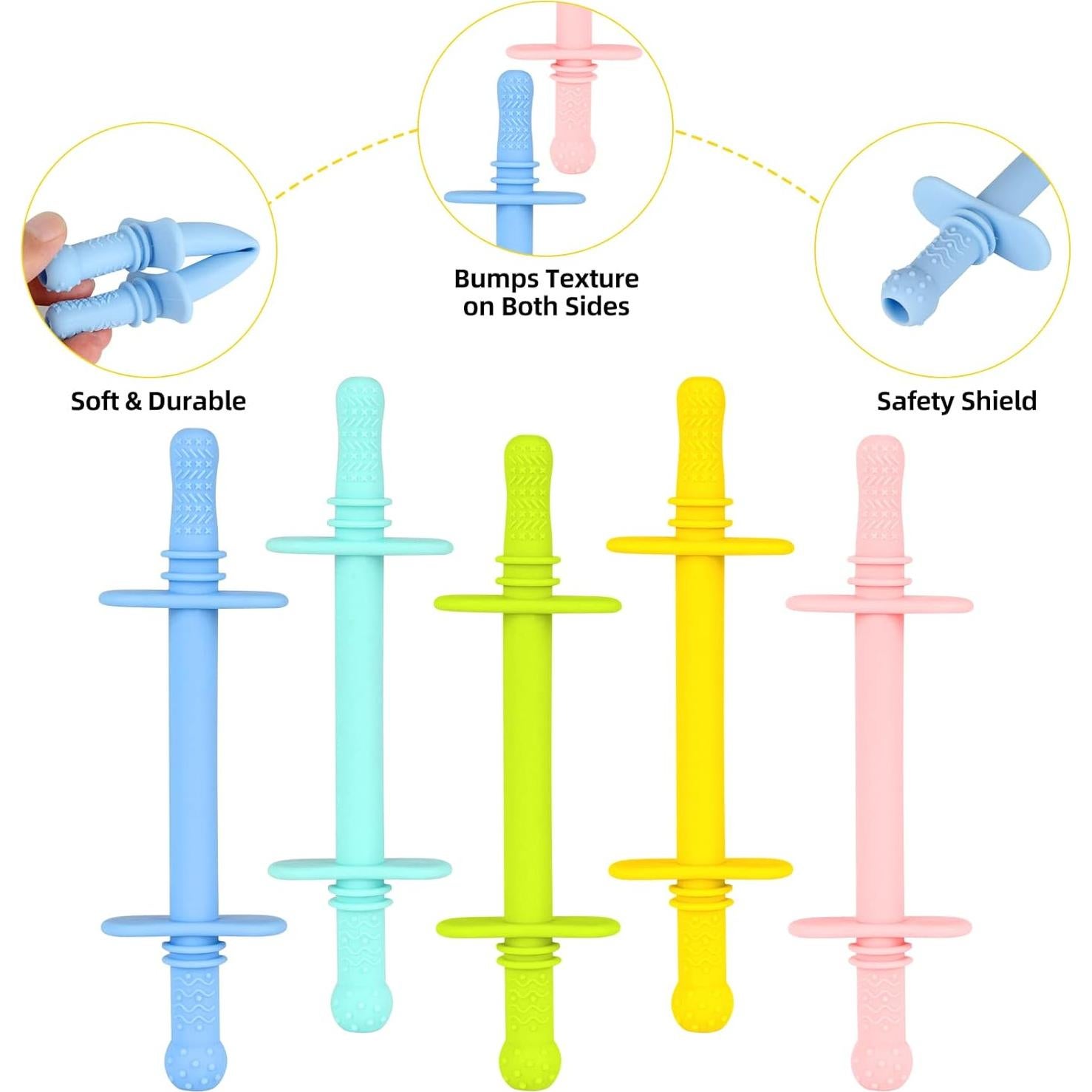 Tubo de Mordedor Hueco Fu Store Silicona 5 Piezas Libre BPA