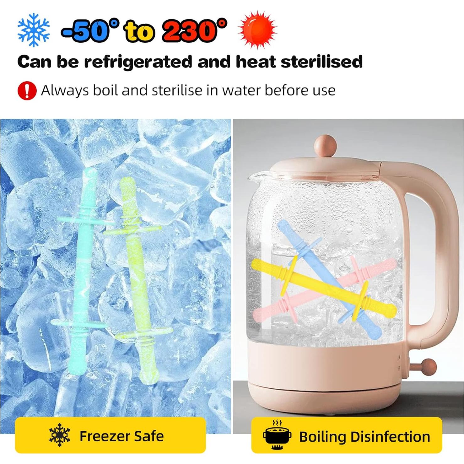 Tubo de Mordedor Hueco Fu Store Silicona 5 Piezas Libre BPA