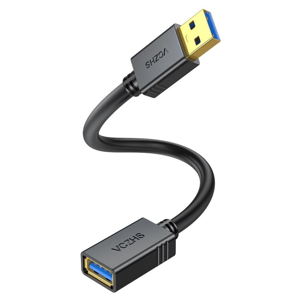 Cable de Extensión USB 3.0 VCZHS Tech 0.30m, Alta Velocidad
