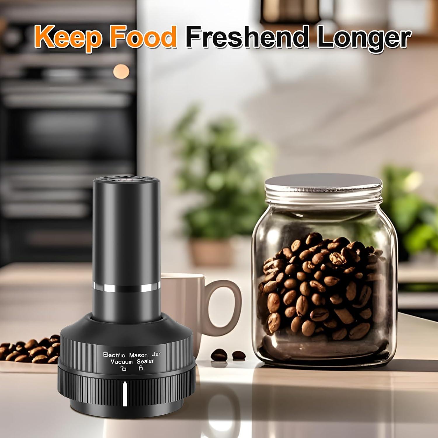 Sellador al Vacío Eléctrico JYYRC para Tarros de Mason - Kit Completo