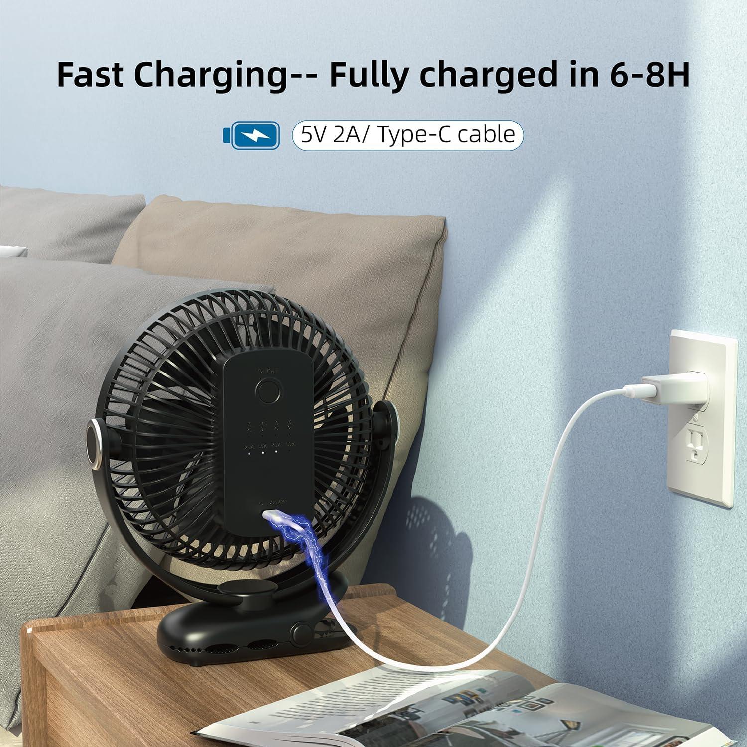 Ventilador Portátil Recargable Nuerst F18 10000mAh 4 Velocidades