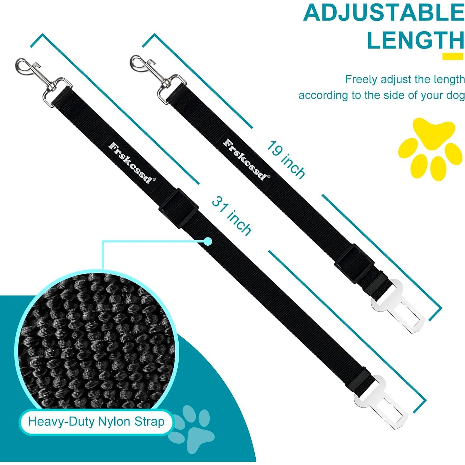 Cinturón de Seguridad para Perros Frskcssd Negro Ajustable