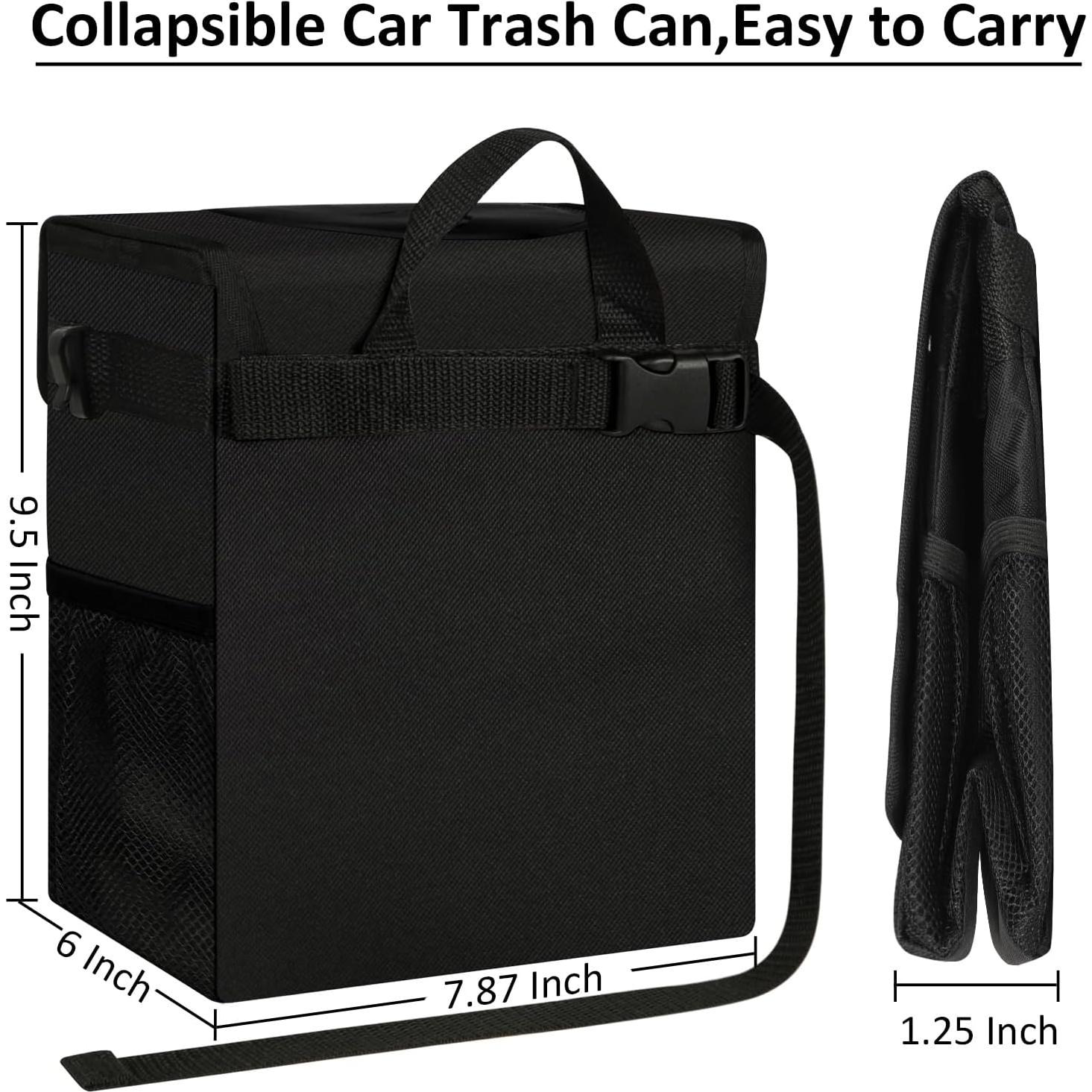 Bote de Basura para Auto ELONGRIVER 7.57L Negro Plegable