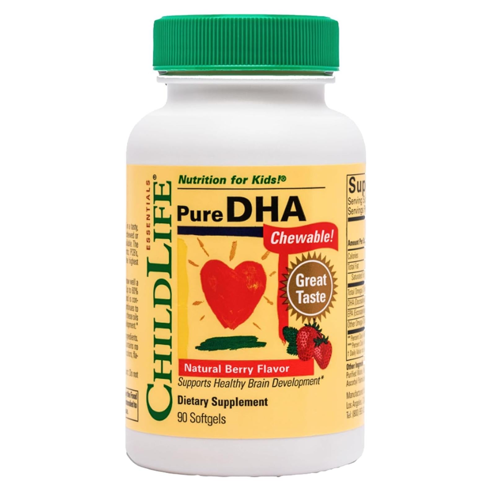 Suplemento de DHA ChildLife Essentials 90 Geles Blandos Fresa