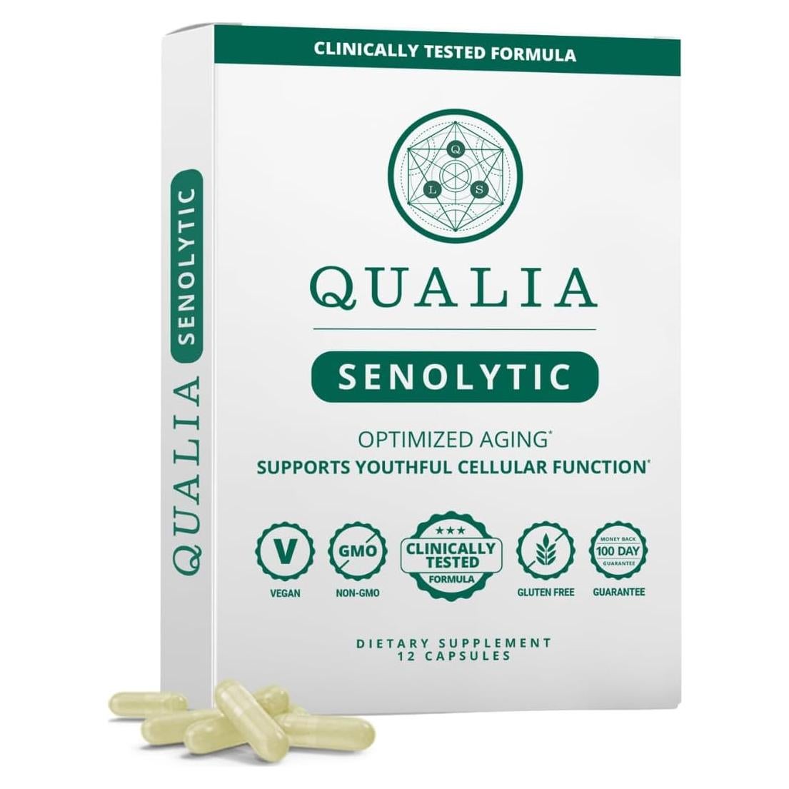 Suplemento Antienvejecimiento Qualia Senolítico 12 Cápsulas